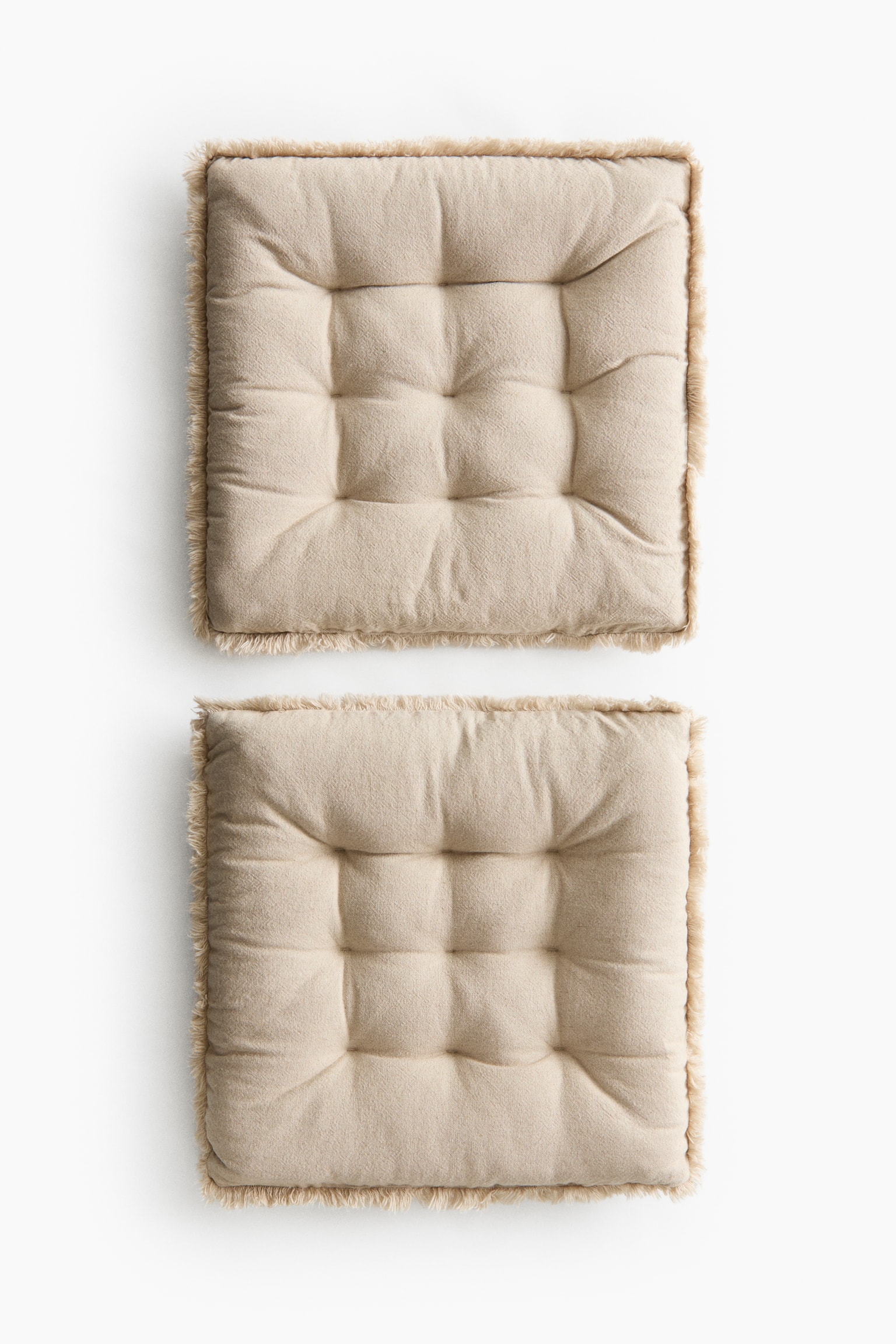 2-pack linen-blend seat cushions - Light beige/Dark brown/Light khaki green/Yellow - 1