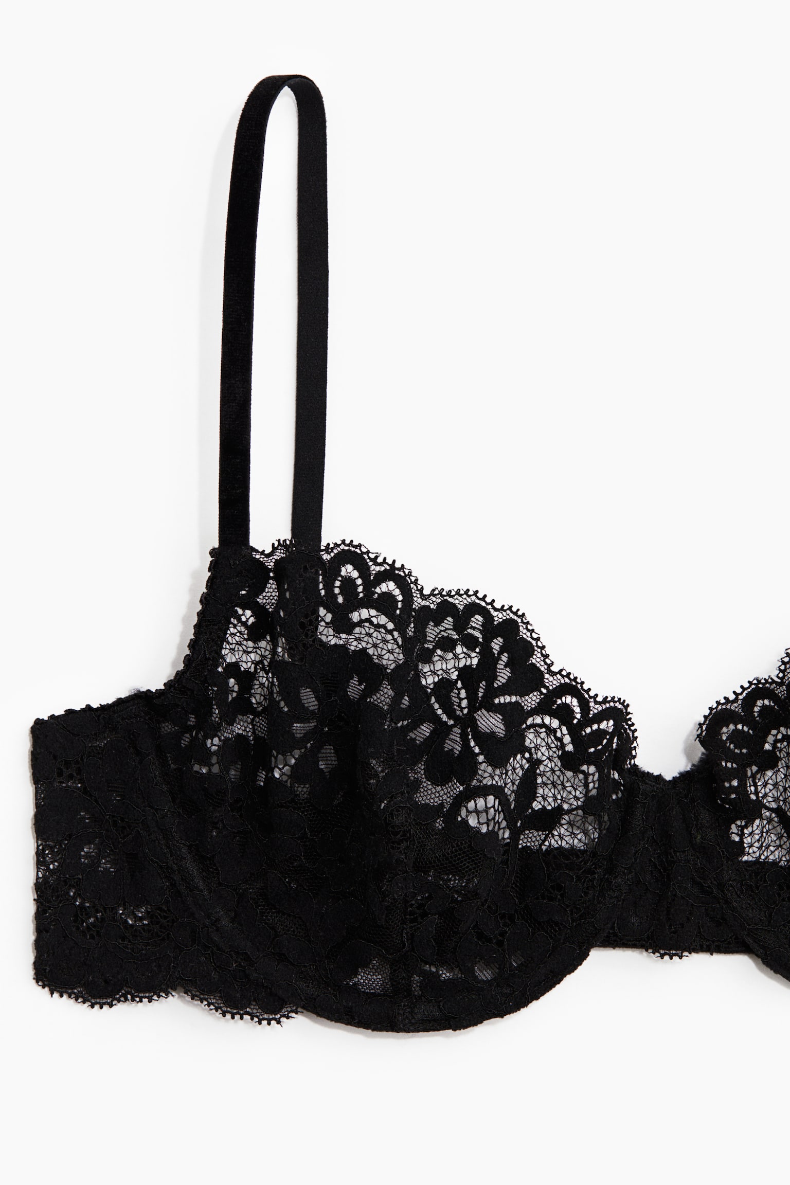 Underwired lace bra - Nero/Beige pallido - 5