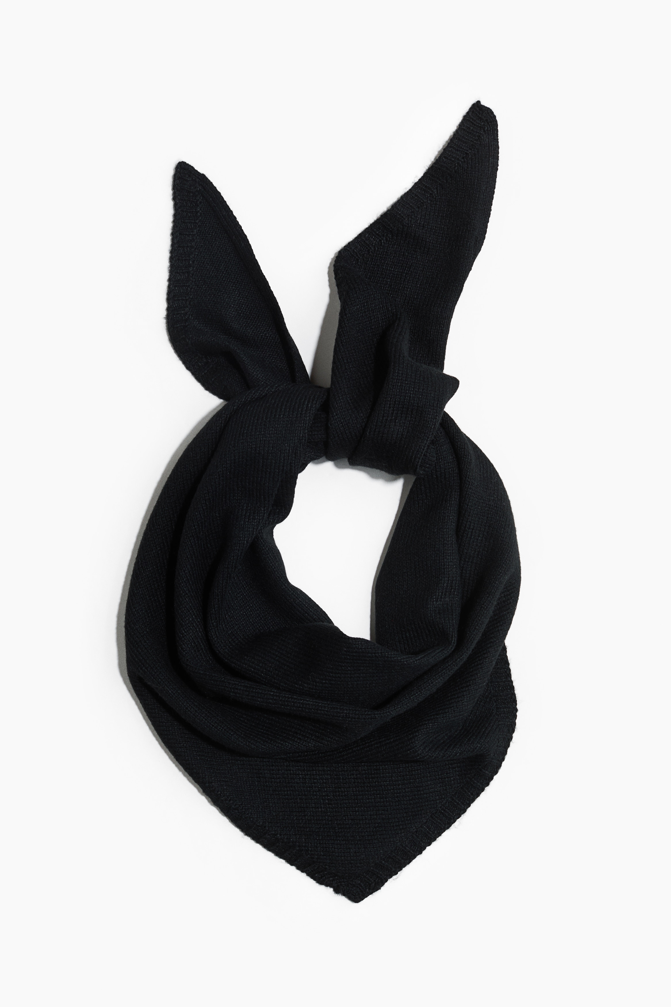 Fine-knit scarf - Black/Dark brown/Light dusty pink/Dark grey marl