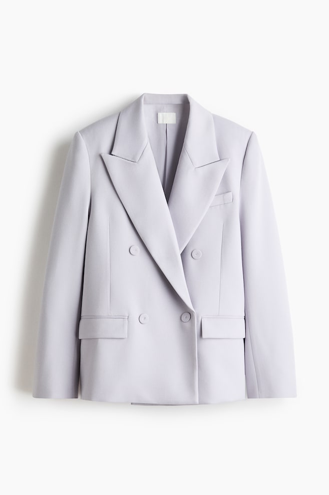 Double Breasted Blazer - Lilac - 1