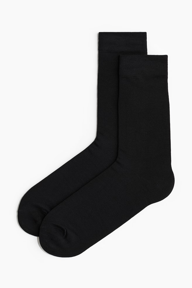 Chaussettes en viscose de bambou mélangée - Noir/Bleu marine - 1