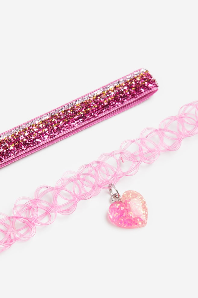 2-pack necklaces - Pink/Heart/Purple/Unicorn - 2
