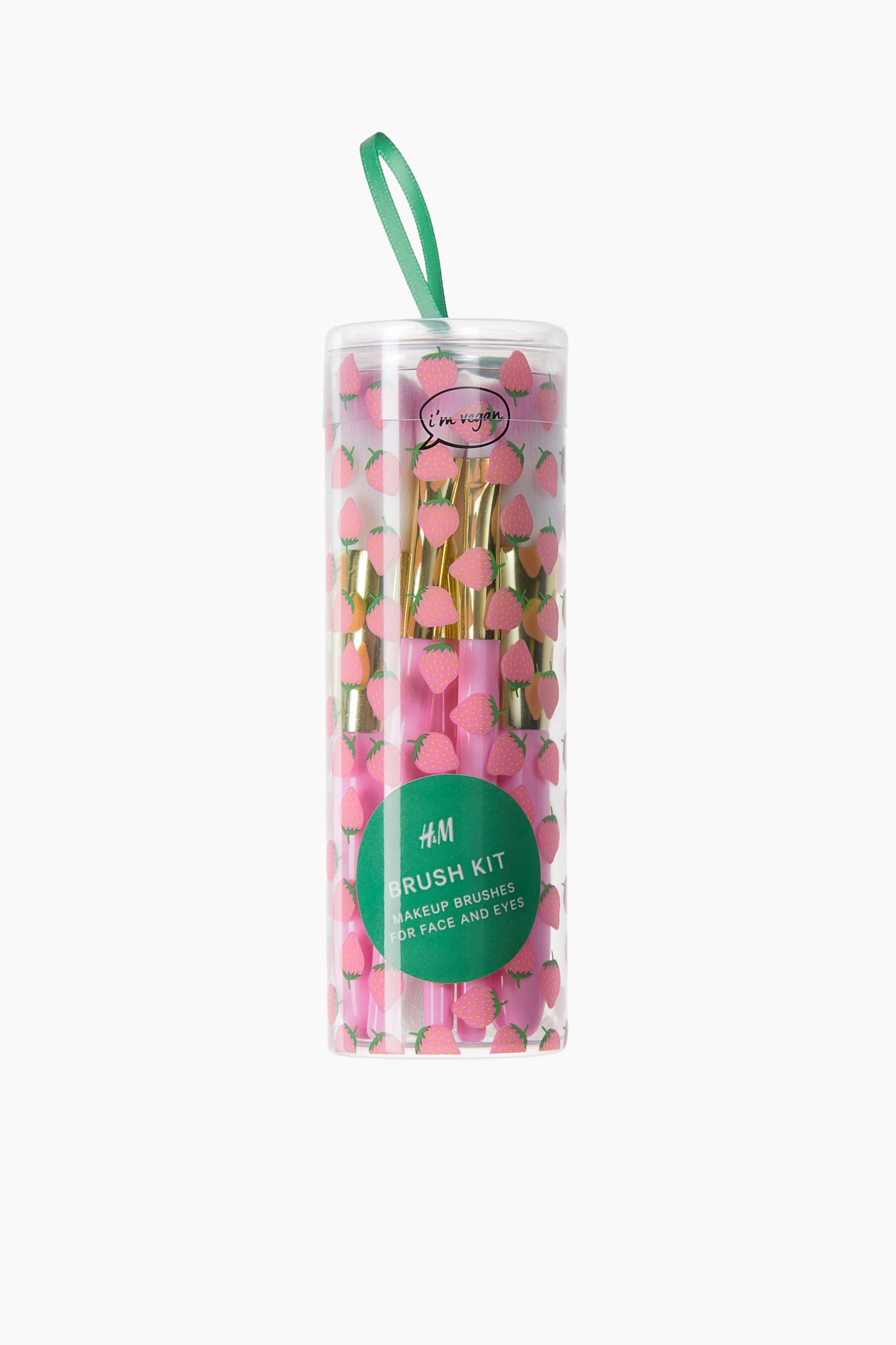 Pack de 5 mini pincéis de maquilhagem - Rosa claro/Rosa claro - 1