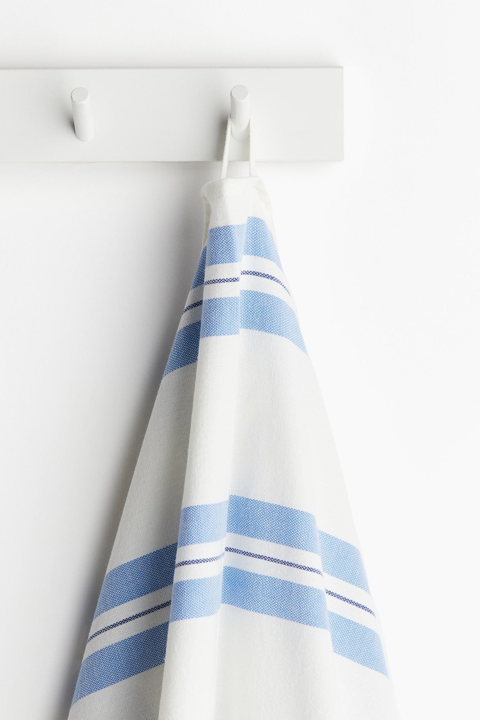 Large hammam beach towel - Light blue/White/Light yellow/White - 2