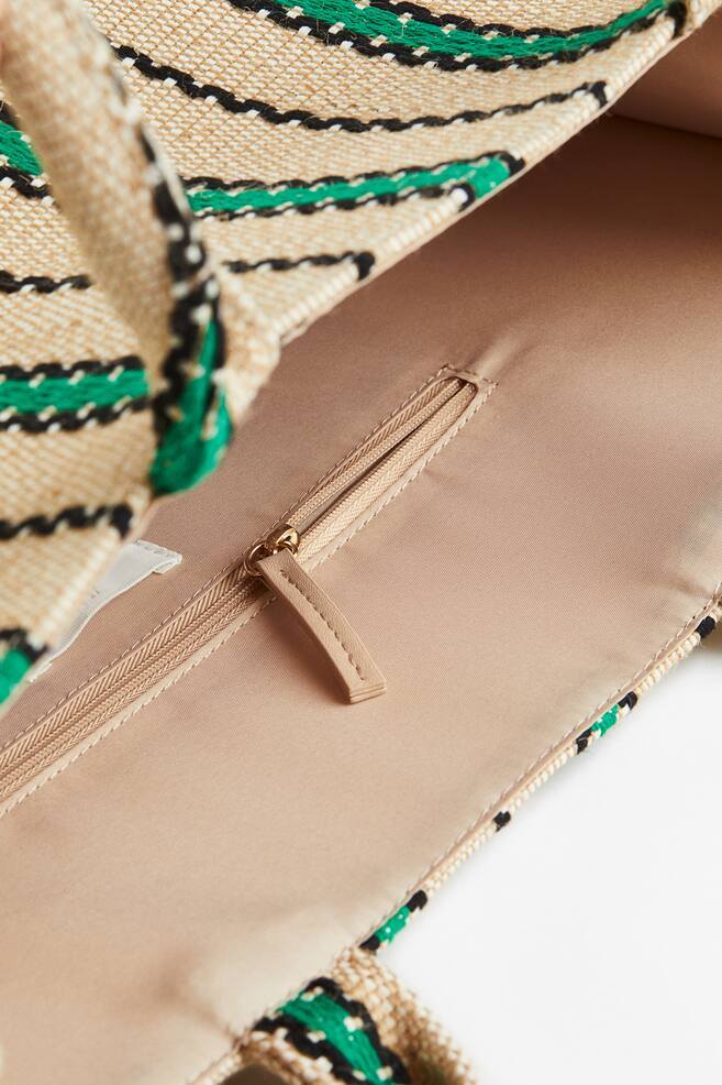 Jacquard-weave handbag - Beige/Striped - 6