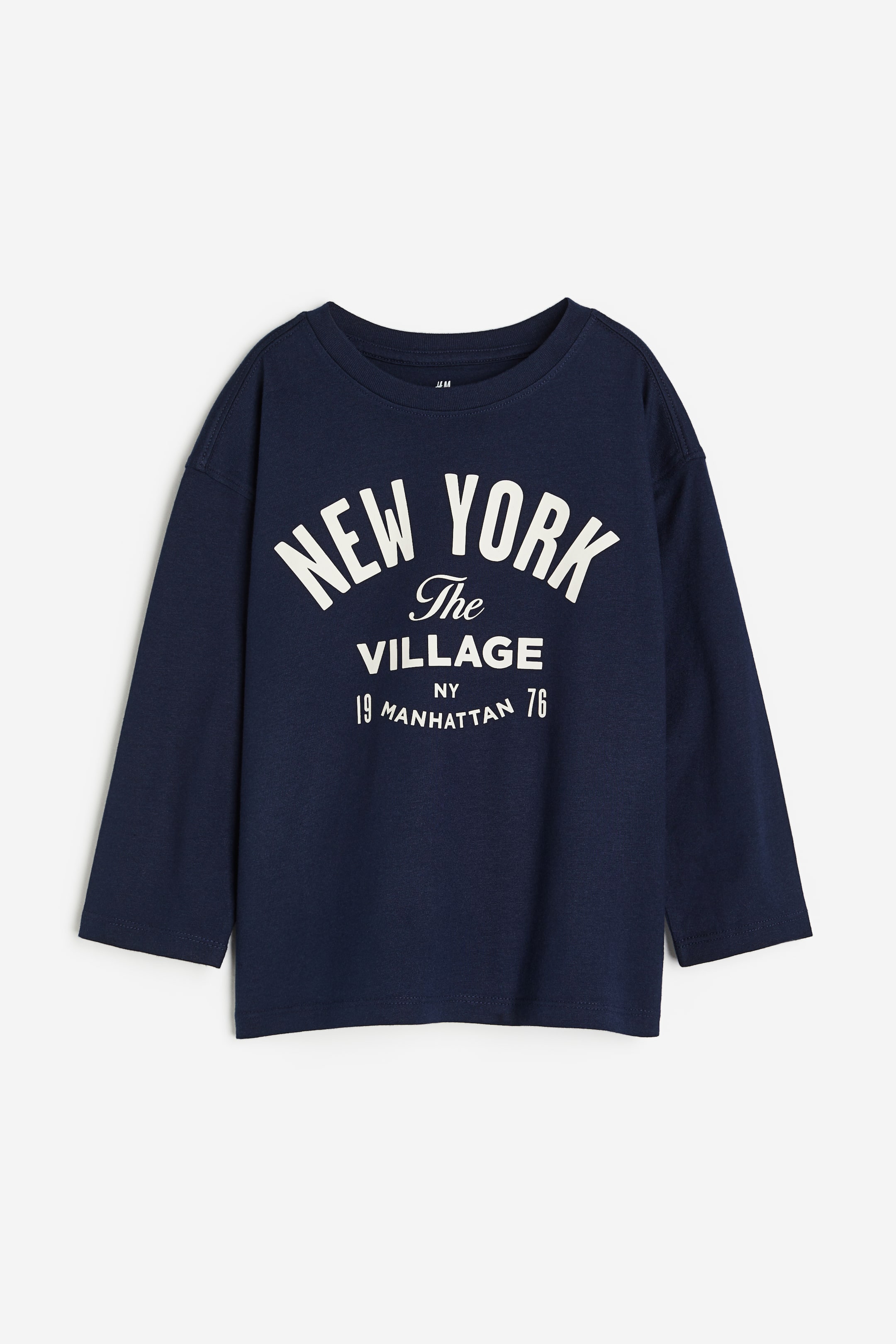 View larger image: Long-sleeved T-shirt - Dark blue/New York - Kids | H&M 1