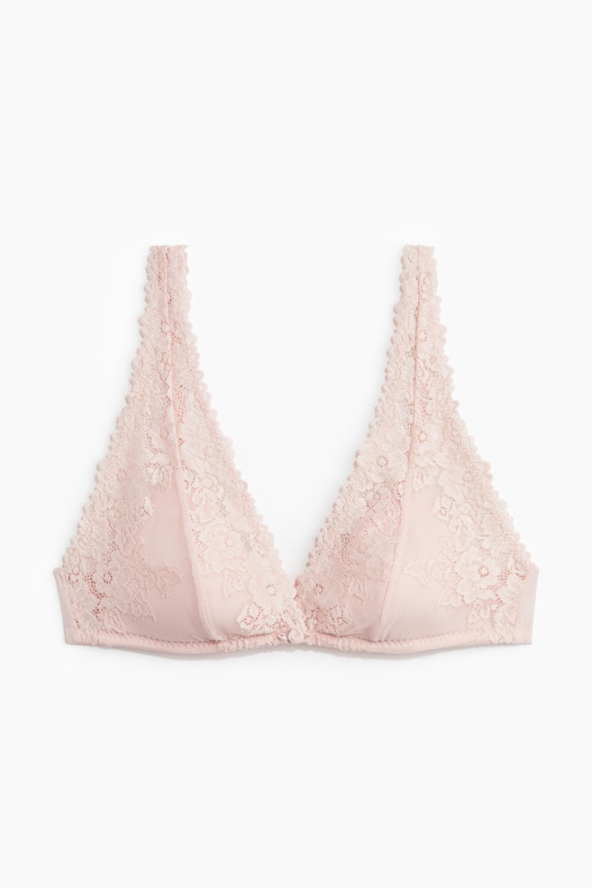 Wattierter Soft-BH aus Spitze - Hellrosa/Schwarz/Cremefarben/Braun/Hellbeige/Weiß/Dunkelblau/Weiß - 1