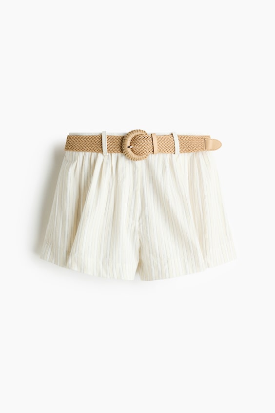 Женские шорты H&M Belted Cotton Shorts