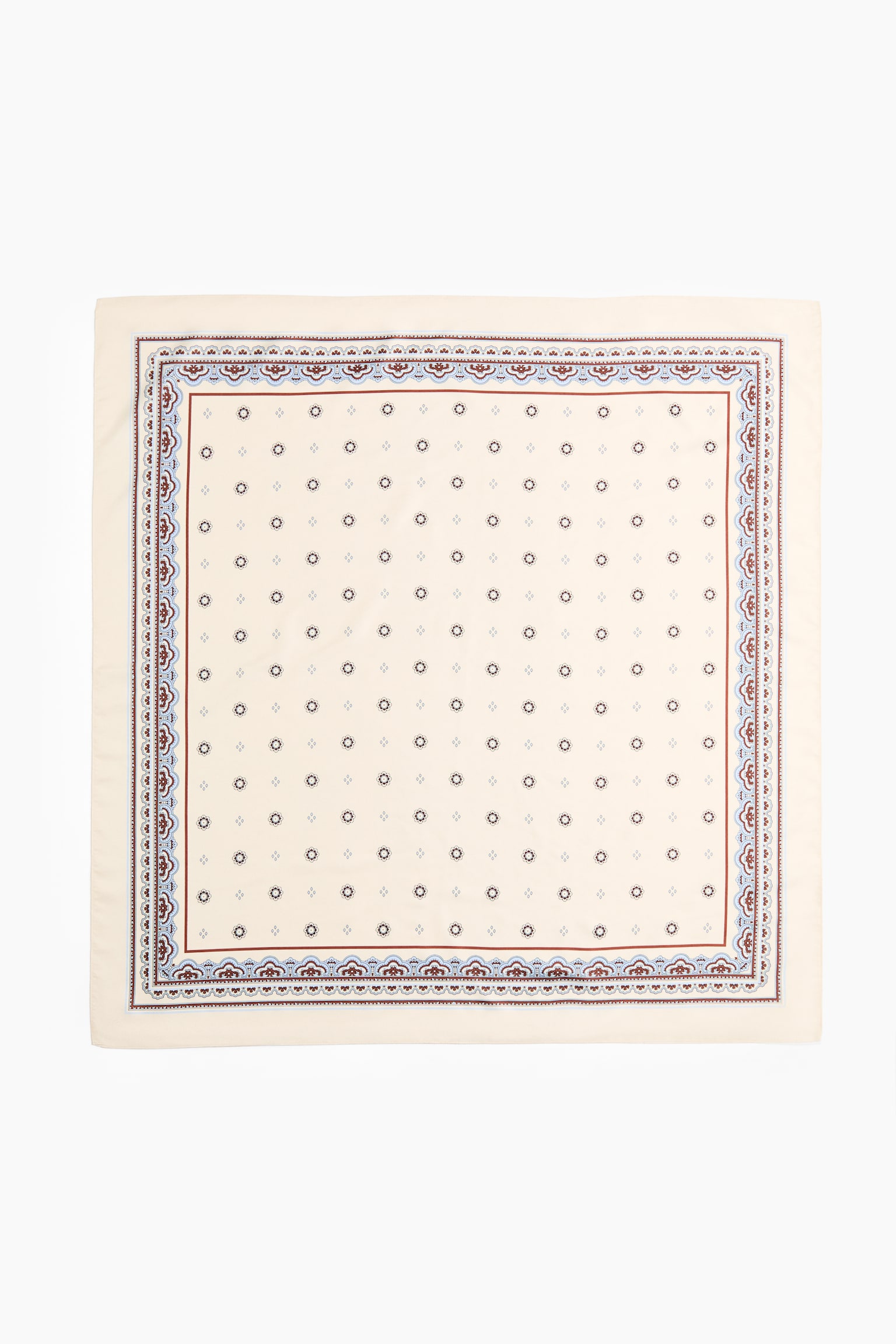 Mascada con diseño - Beige claro/Azul claro/Azul intenso/Nudos/Beige/Diseño/Rojo teja/Amarillo/Blanco/Diseño de cebra/Orange/Paisley pattern