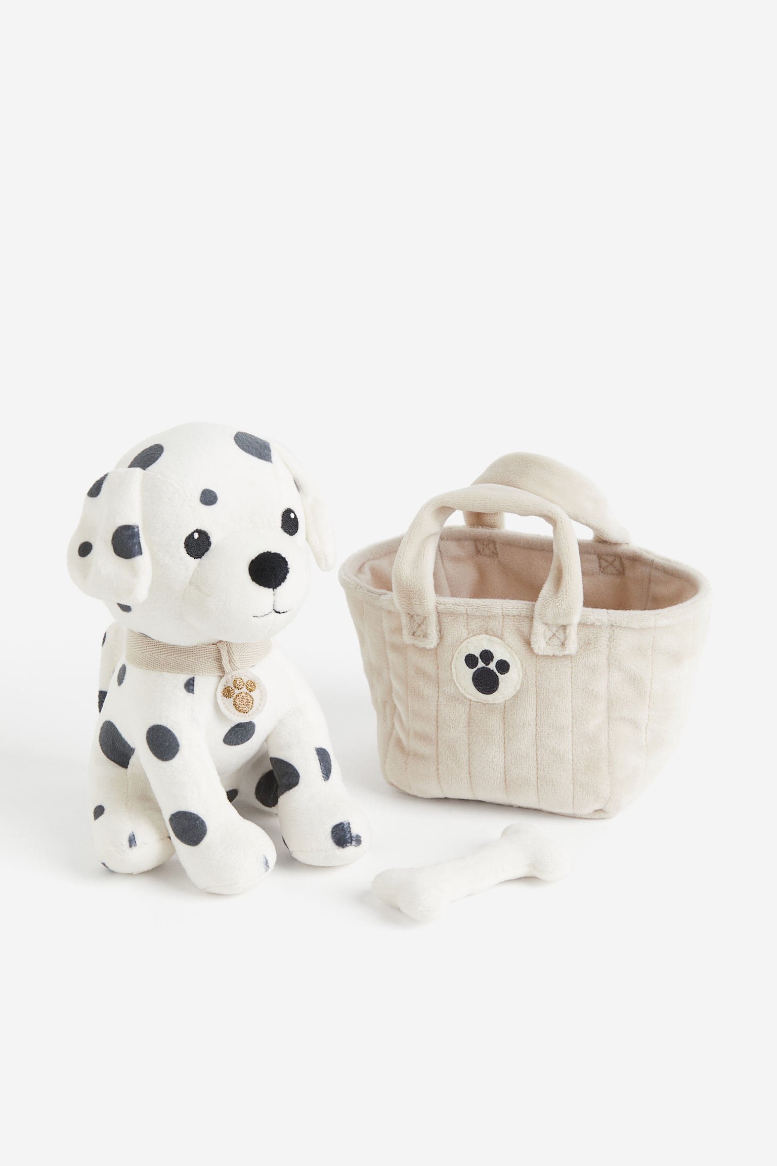 Dog soft toy with bag - White - 1