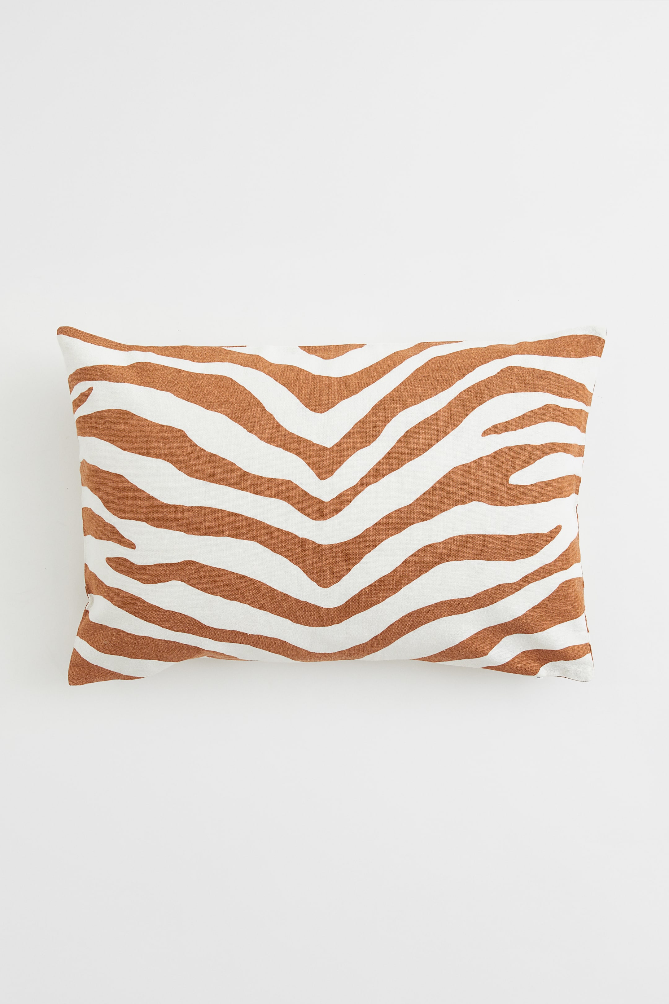 Animal-patterned Linen-blend Cushion Cover