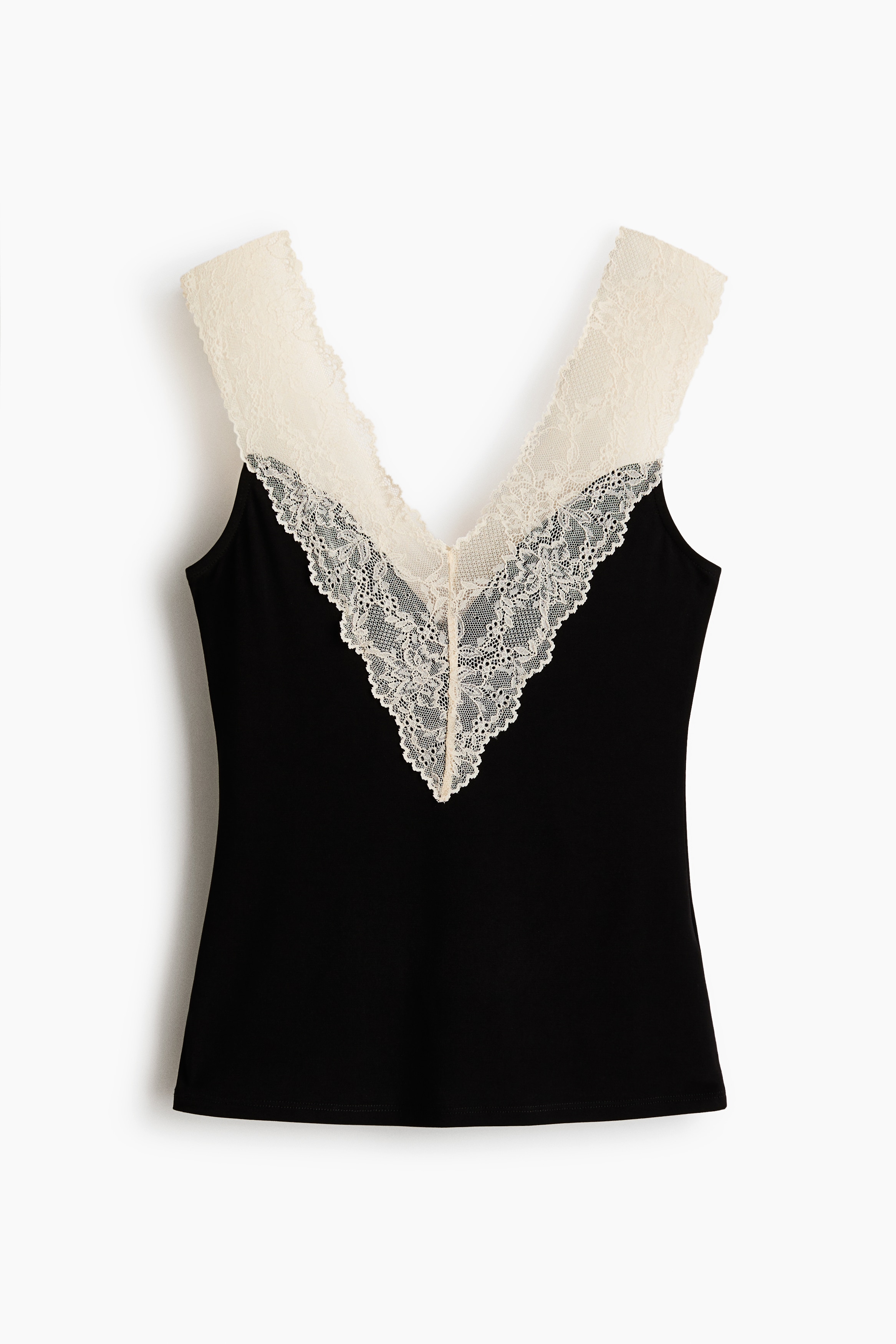 レーストリムトップス - ブラック