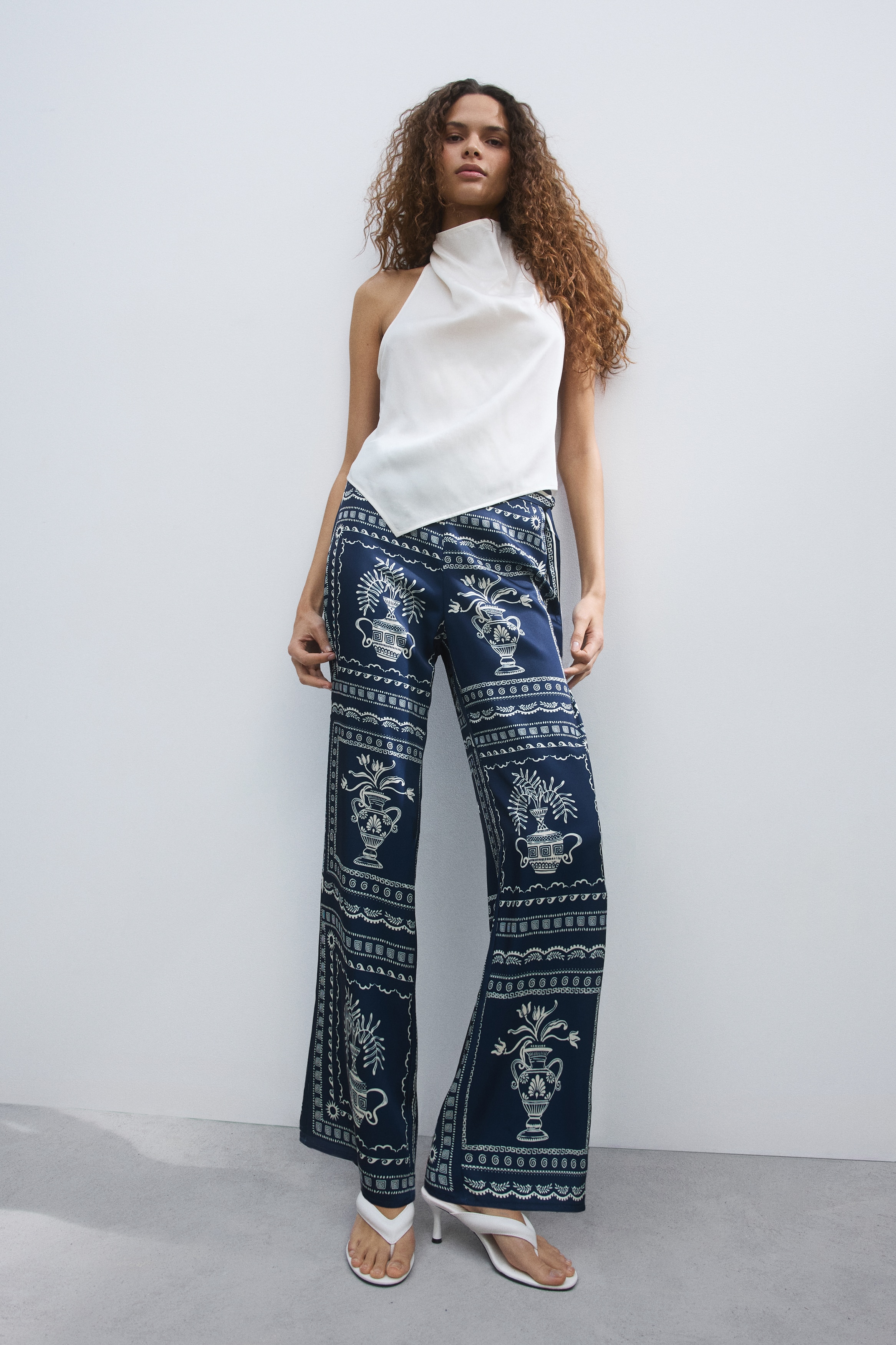 Printed Tie-Detail Pants from H&M - $39.99
