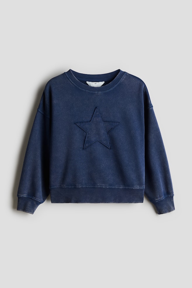 Sweatshirt mit Motiv - Dunkelblau/Stern/Grau/BKNY - 1