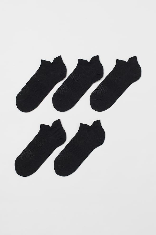 5-pack sports socks - Black - 1
