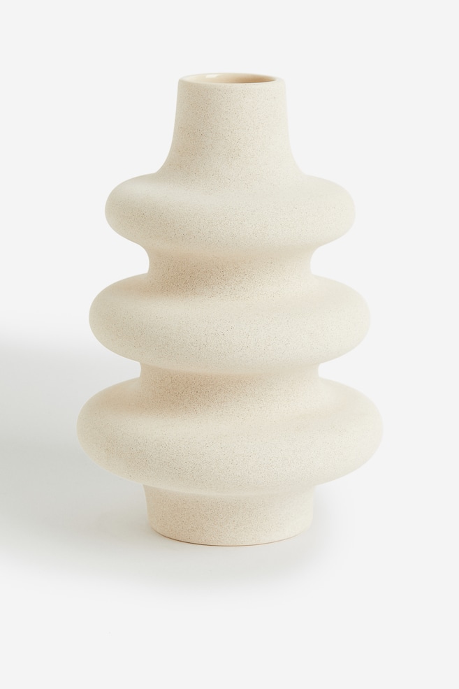 Large Ceramic Vase - Light beige - 1