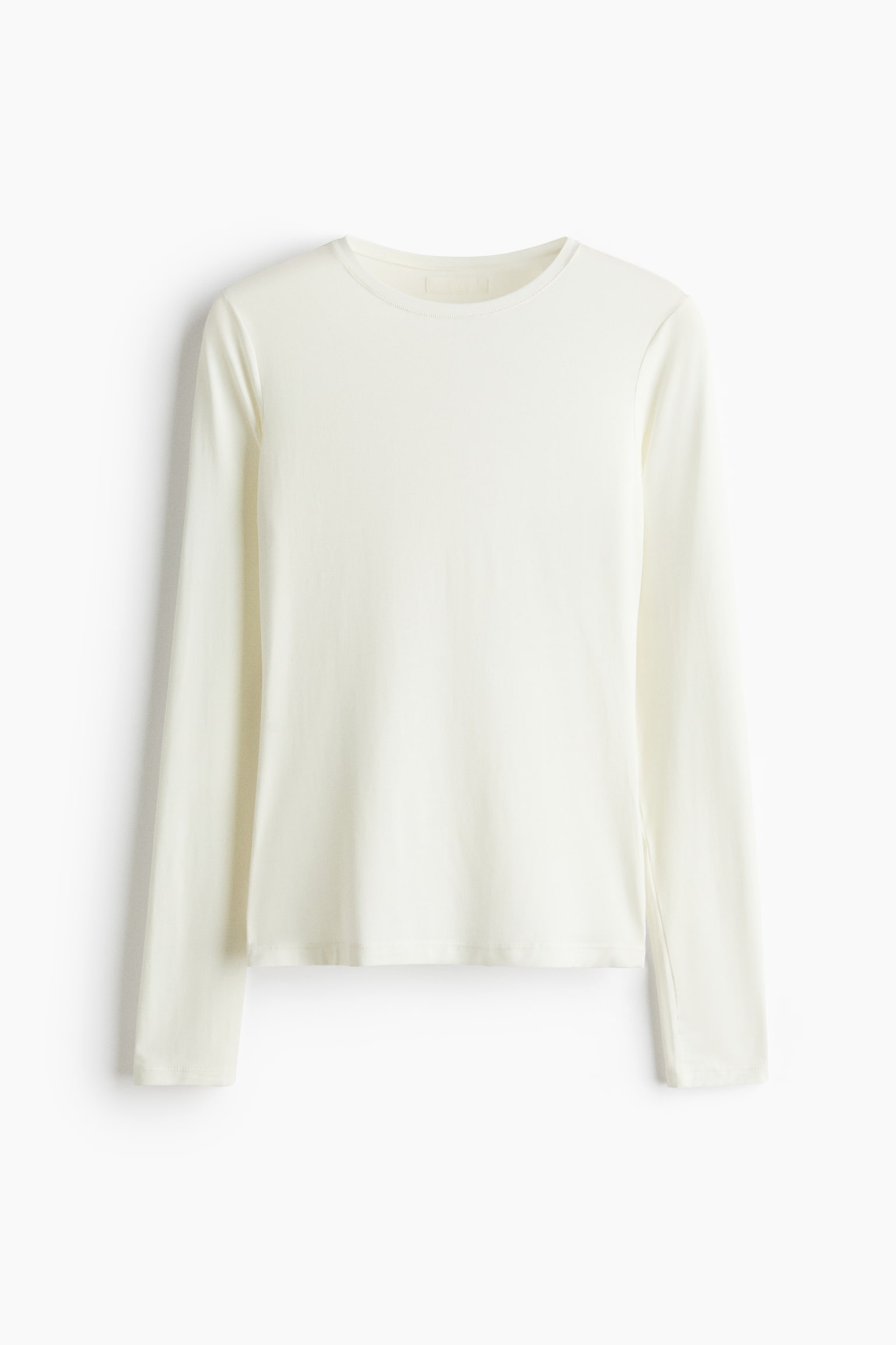 Long-Sleeved Modal Top - Ivory/Black/Burgundy - 1