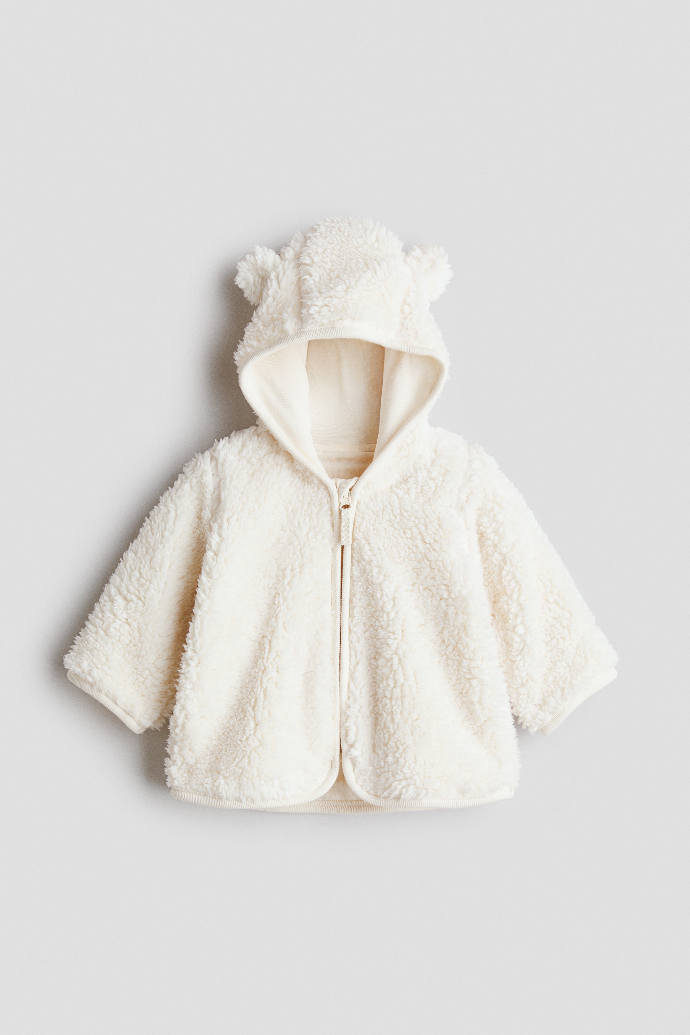 Kurtka z futerkowego materiału Naturalna biel - Size: 68 (4-6M)  - H&M