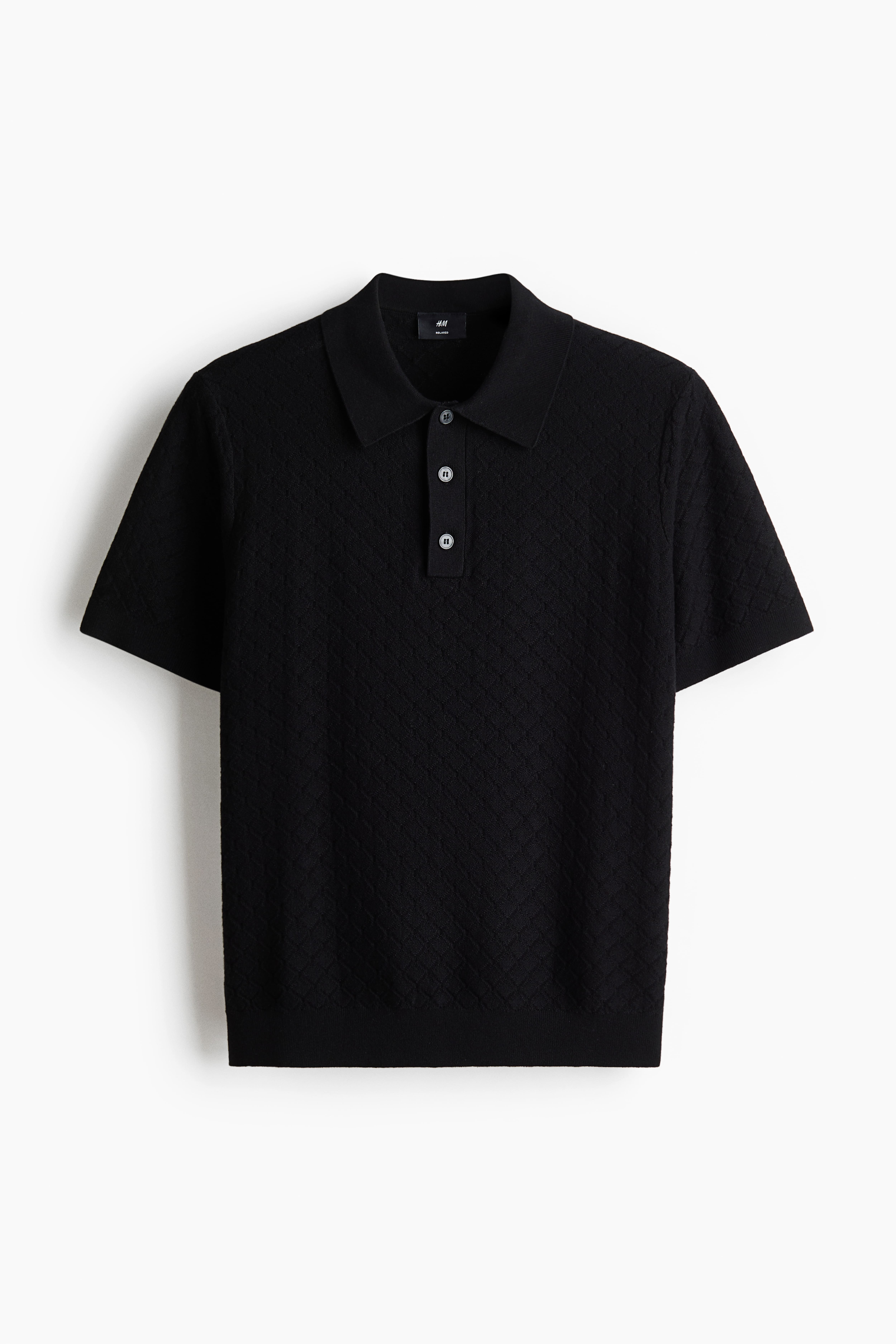 Slim-Fit Textured-Knit Polo Shirt