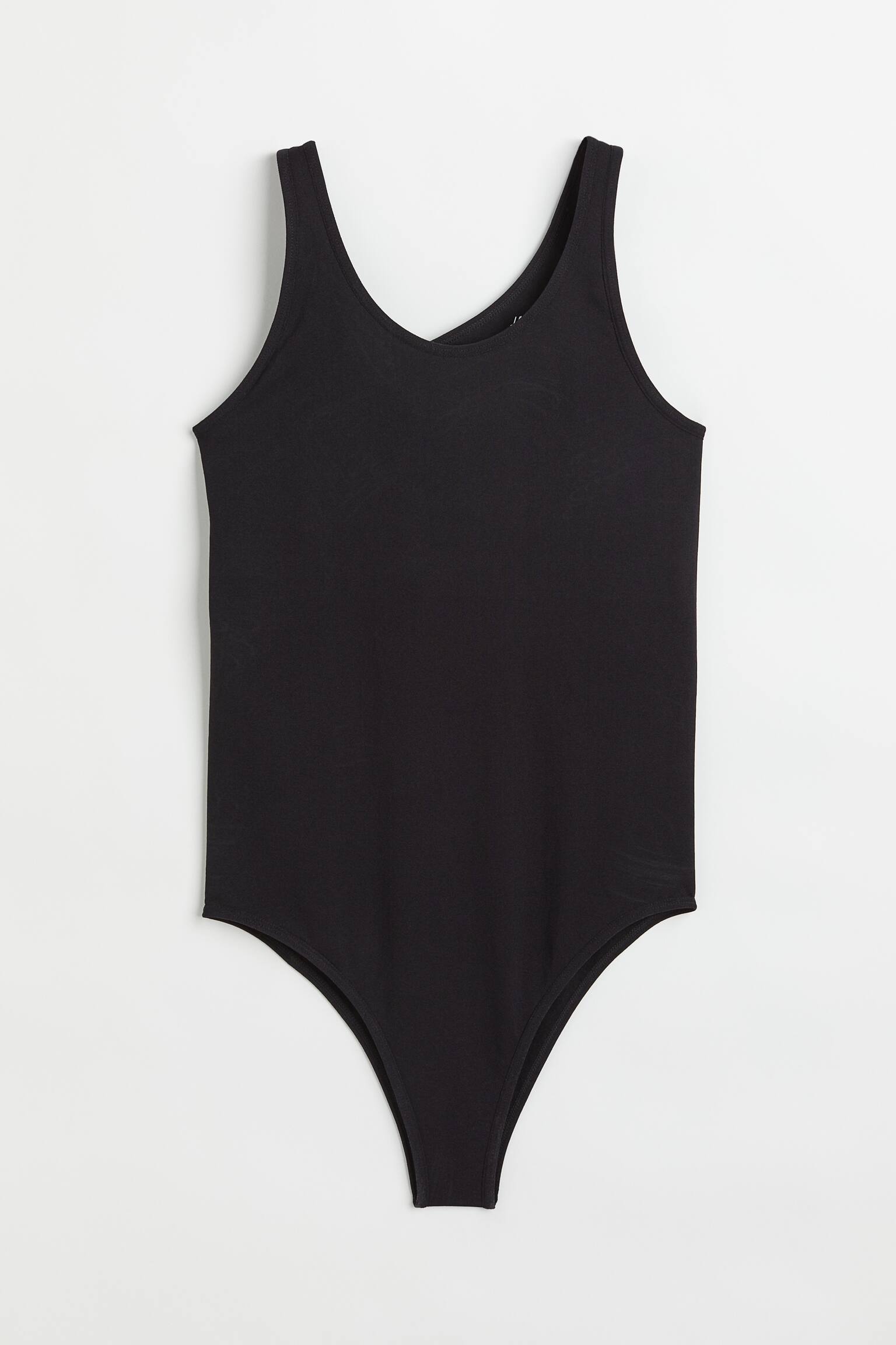 Seamless sports bodysuit - Black/White - 1