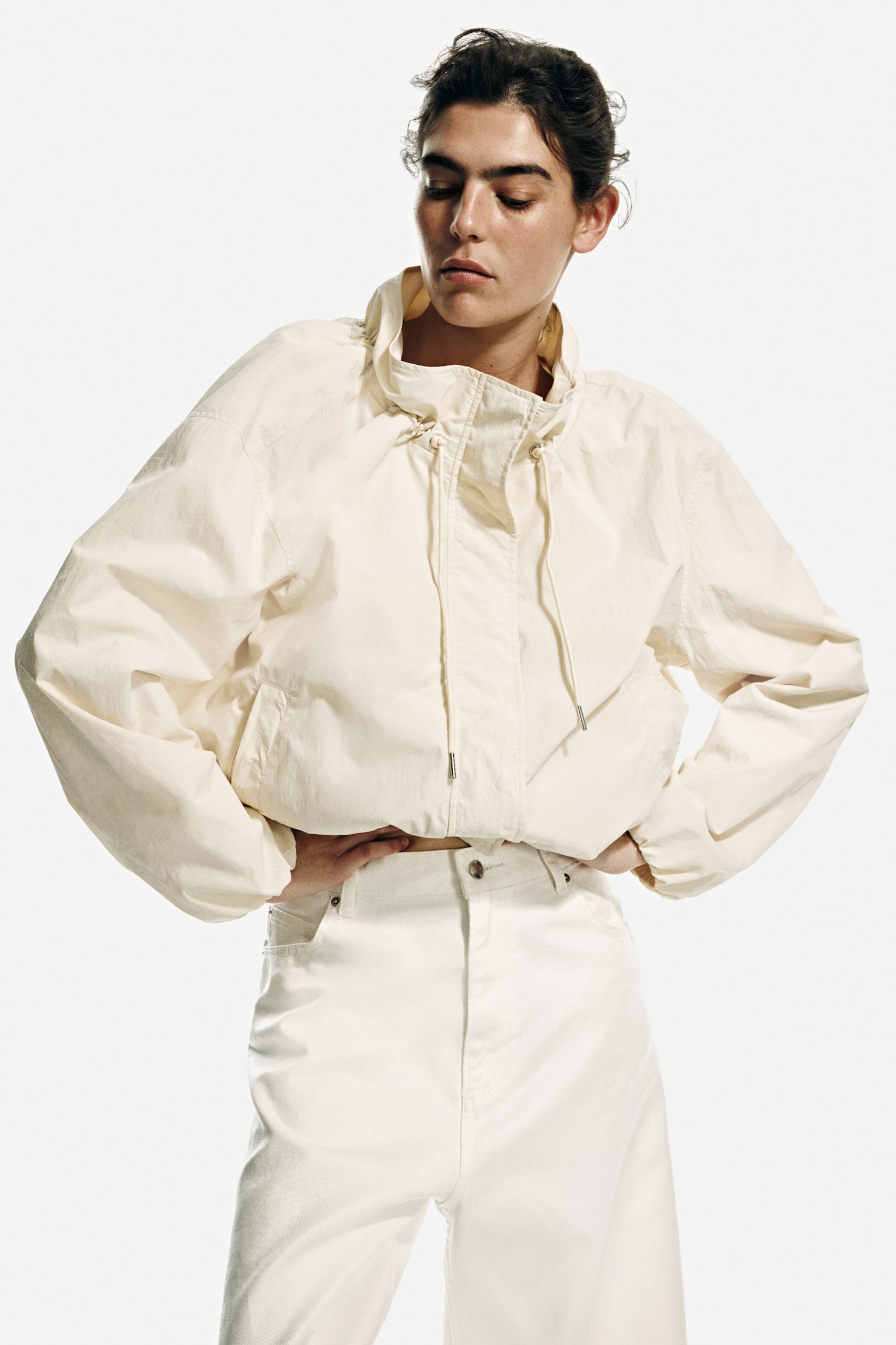 Windbreaker - Cream/Dusty khaki green - 7