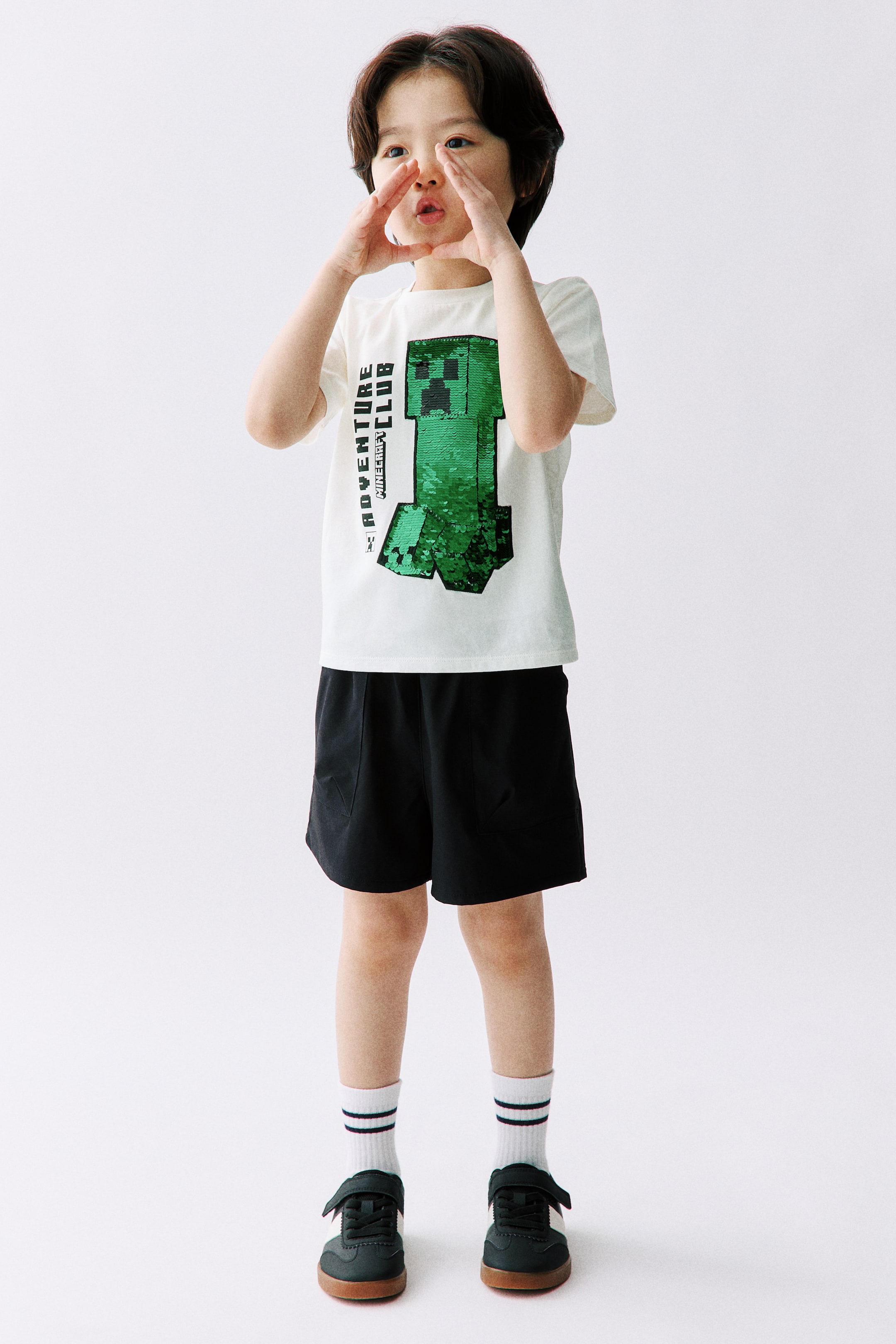 拡大画像を表示: プリントTシャツ - ホワイト／Minecraft - Kids | H&M JP 1