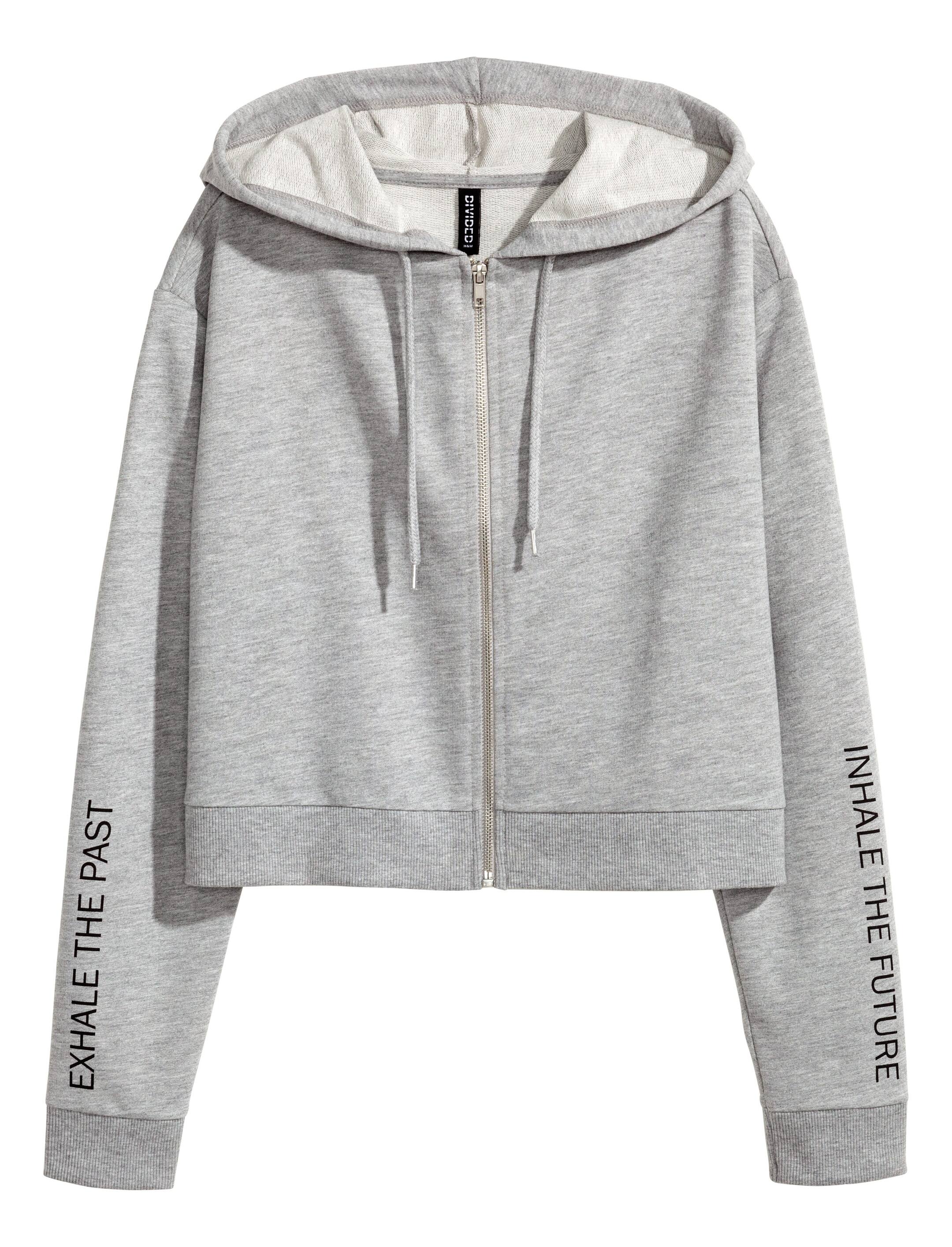 View larger image: Short hooded jacket - Grey marl - Ladies | H&M GB 1