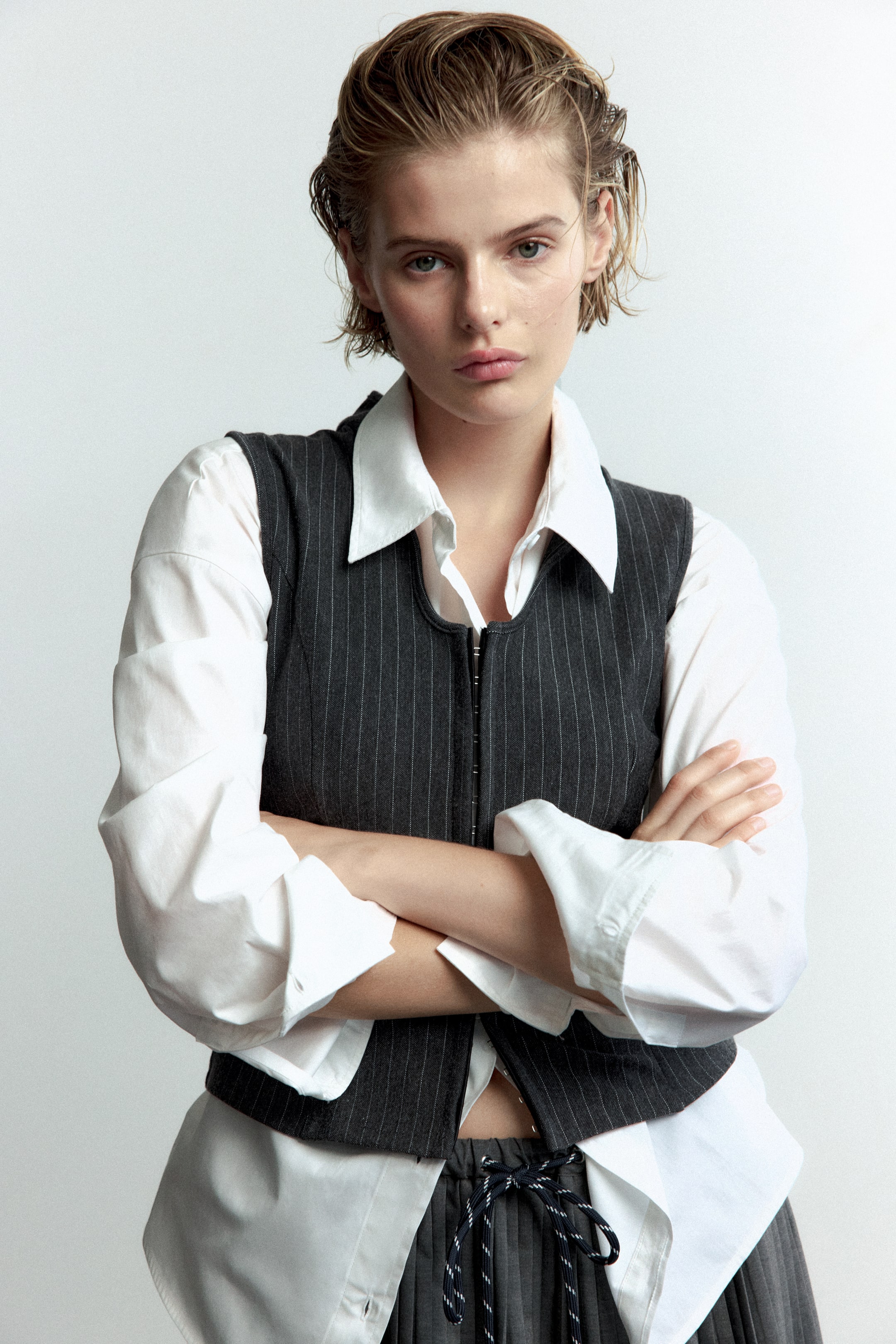 Piqué Keyhole Top