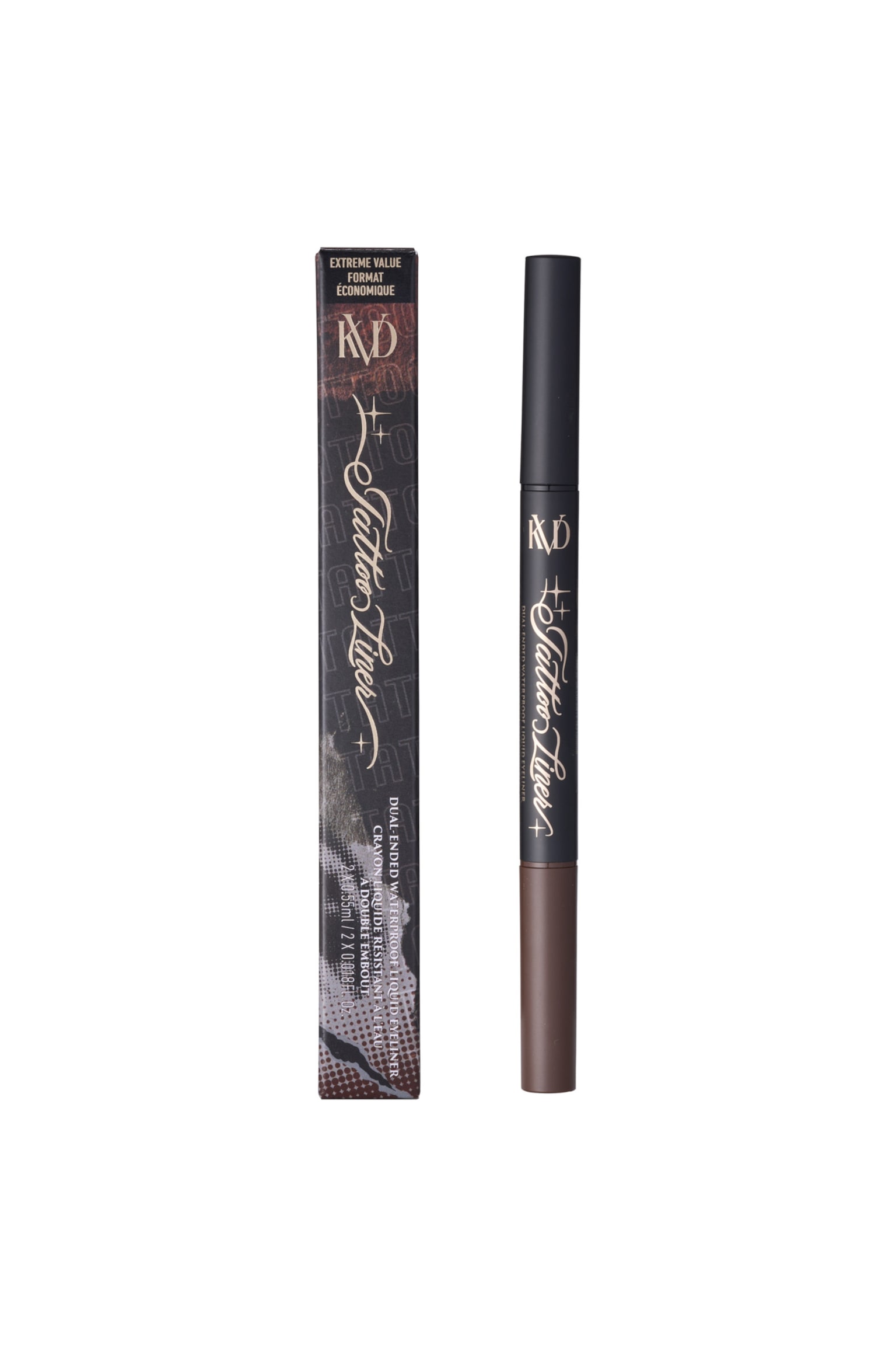 Dual-ended Waterproof Liquid Eyeliner - Mad Max Brown & Trooper Black - 1