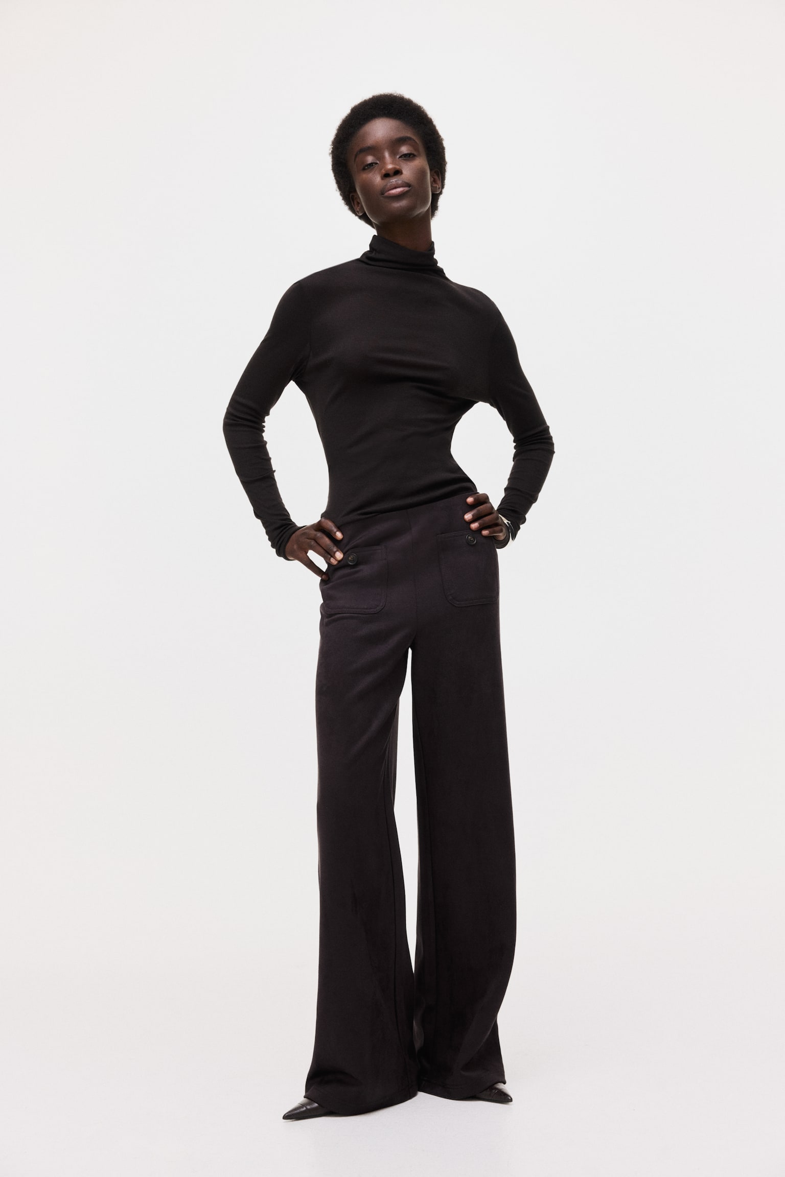 Jersey trousers - Dark brown/Dark beige/Beige - 1