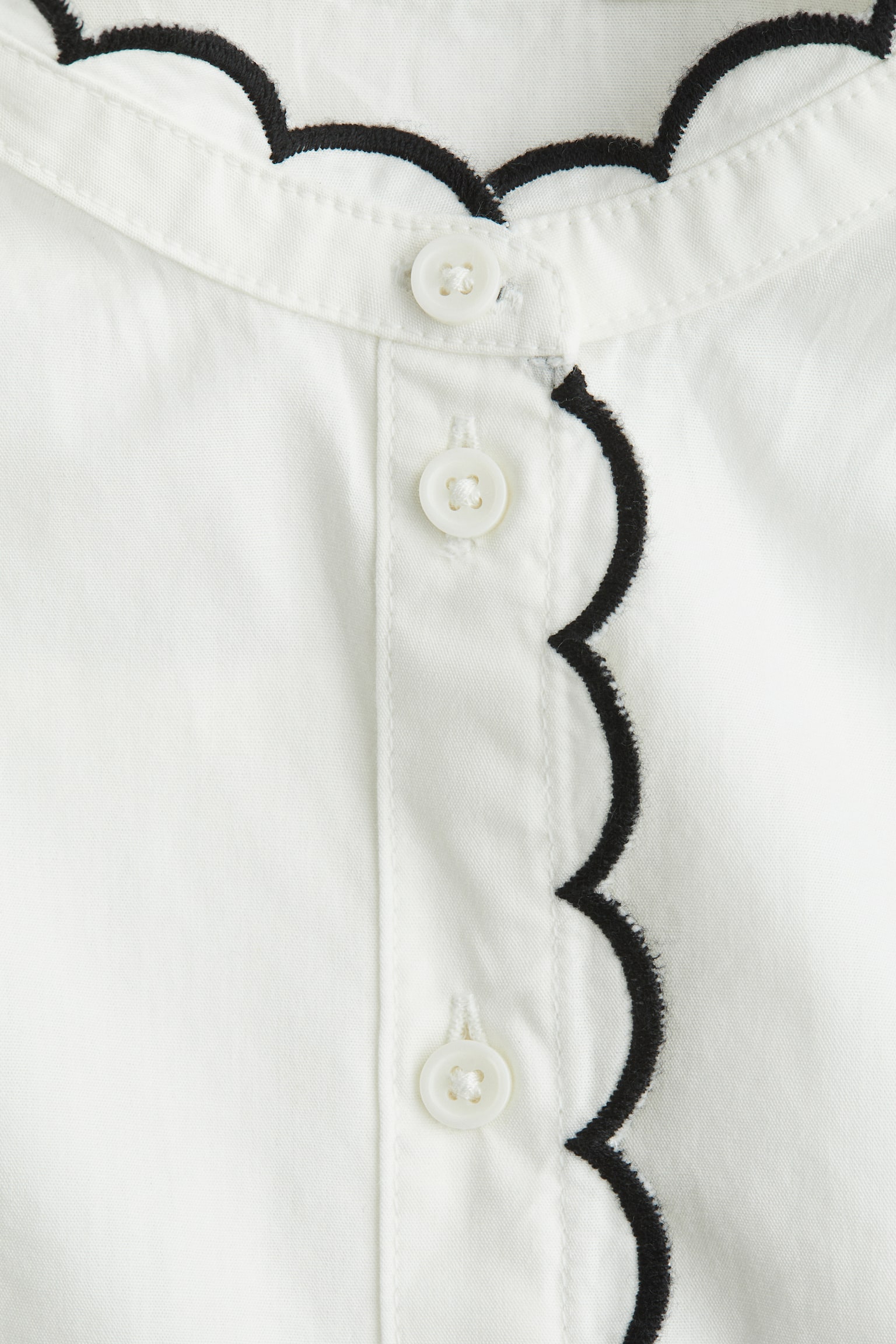 Детская блузка H&M Cotton Poplin Blouse, цвет: Белый — фото 2