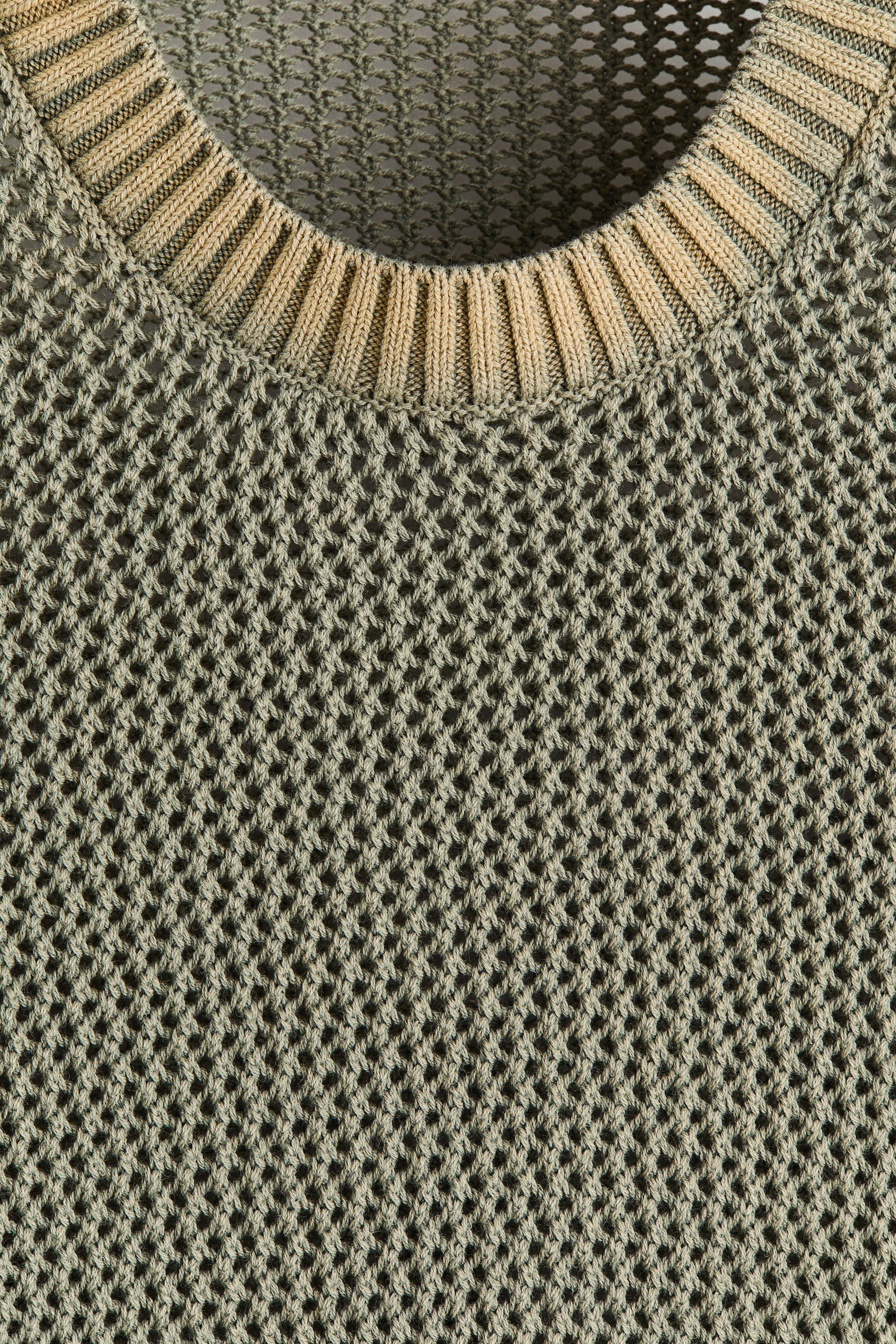 Loose-Fit Open-Knit Cotton Sweater