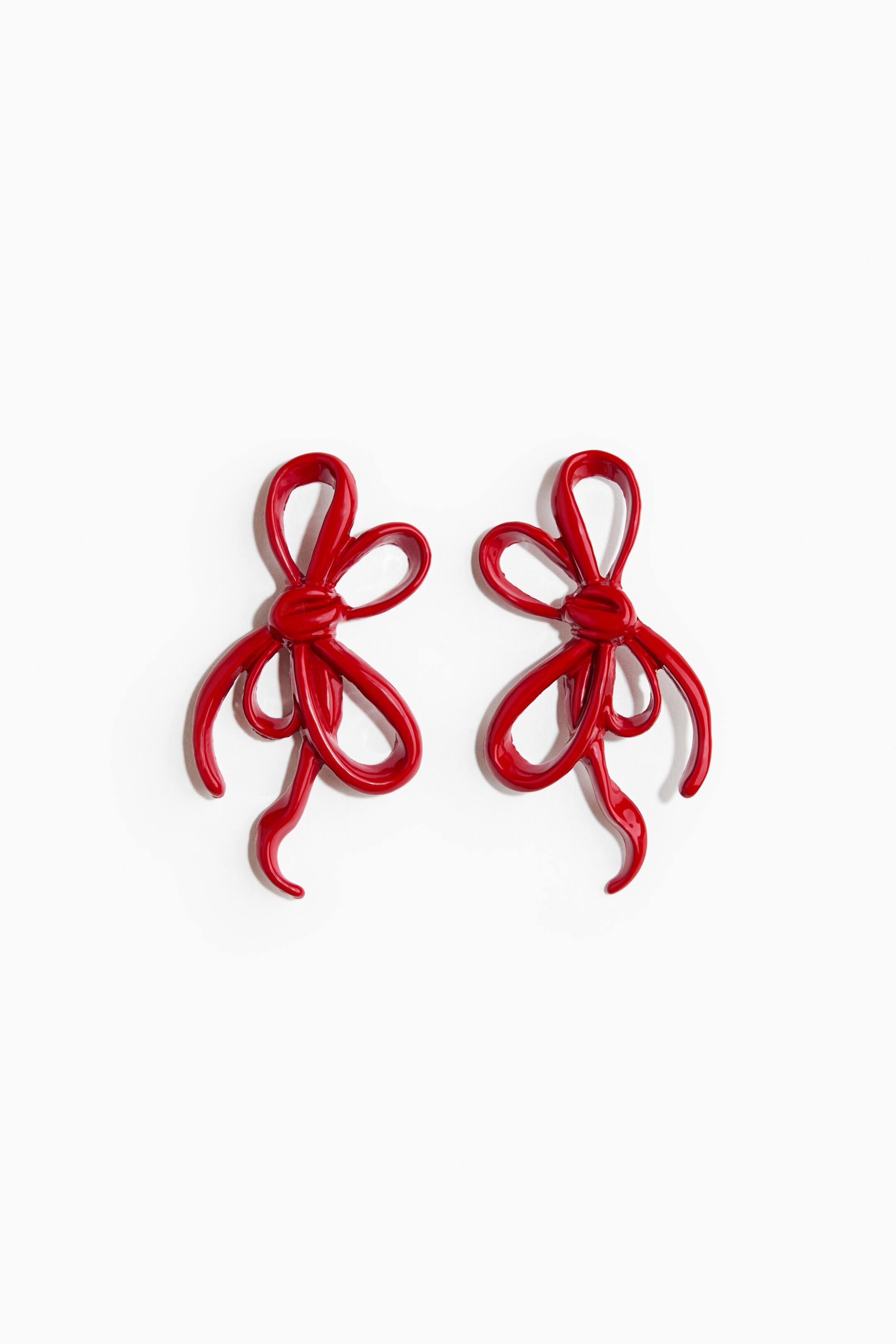 View larger image: Bow-shaped earrings - Red/Bows - Ladies | H&M 1