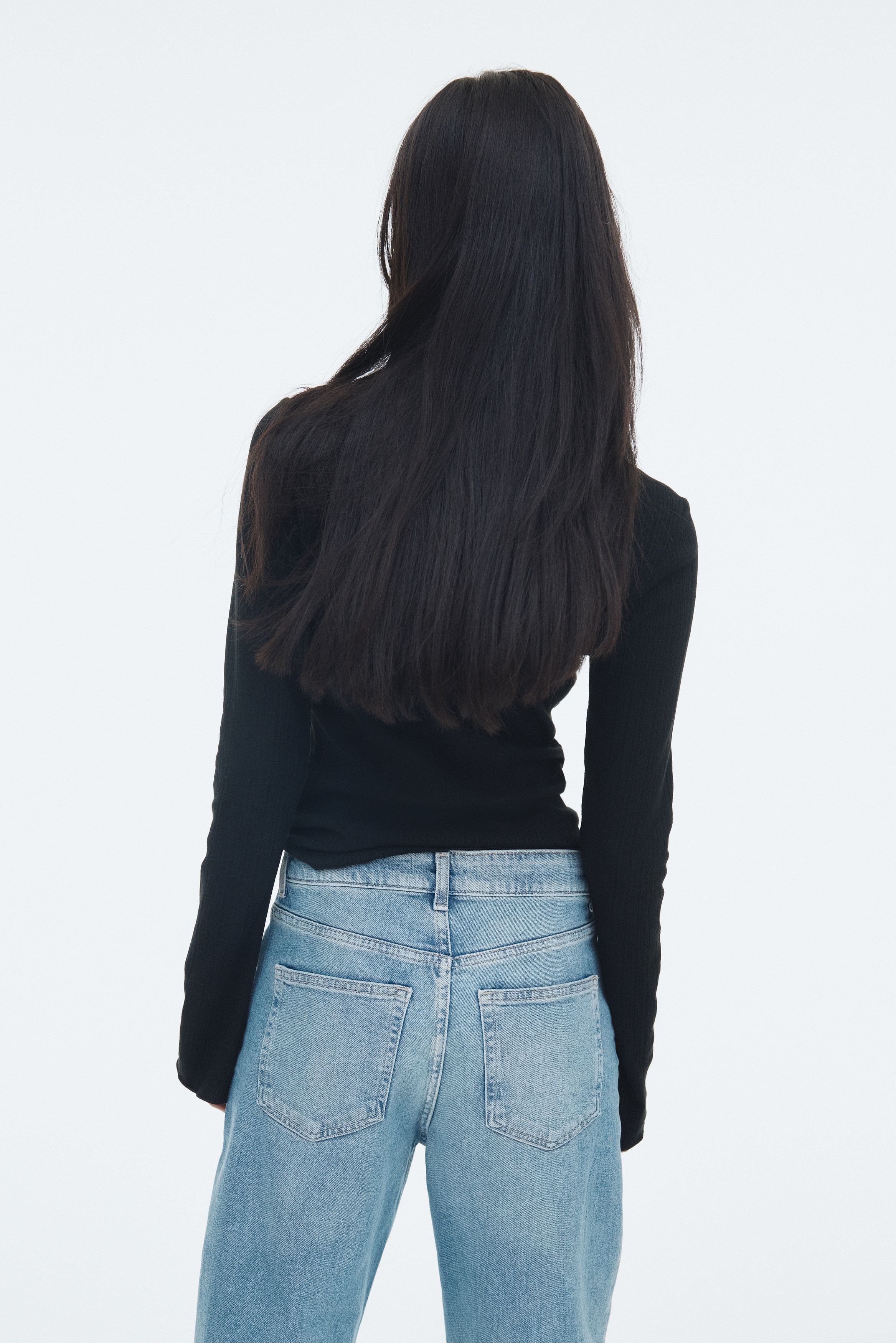 Ribbed turtleneck top