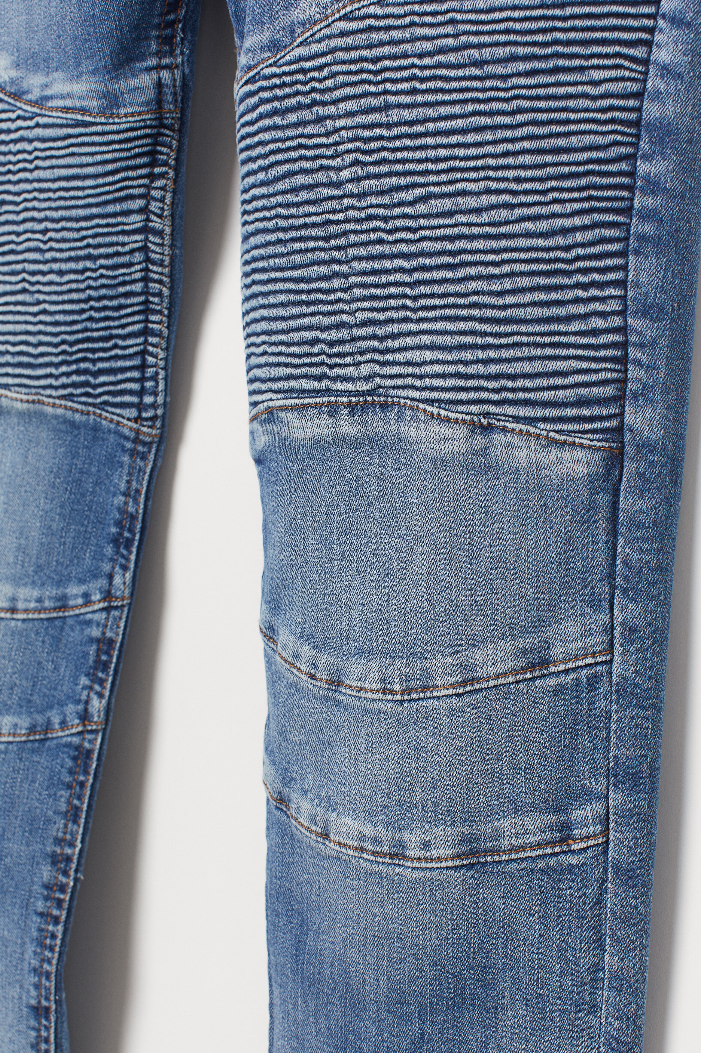 Jean Slim Motard H&M Femme Taille 34 Bleu Clair - Occasion Très Bon état