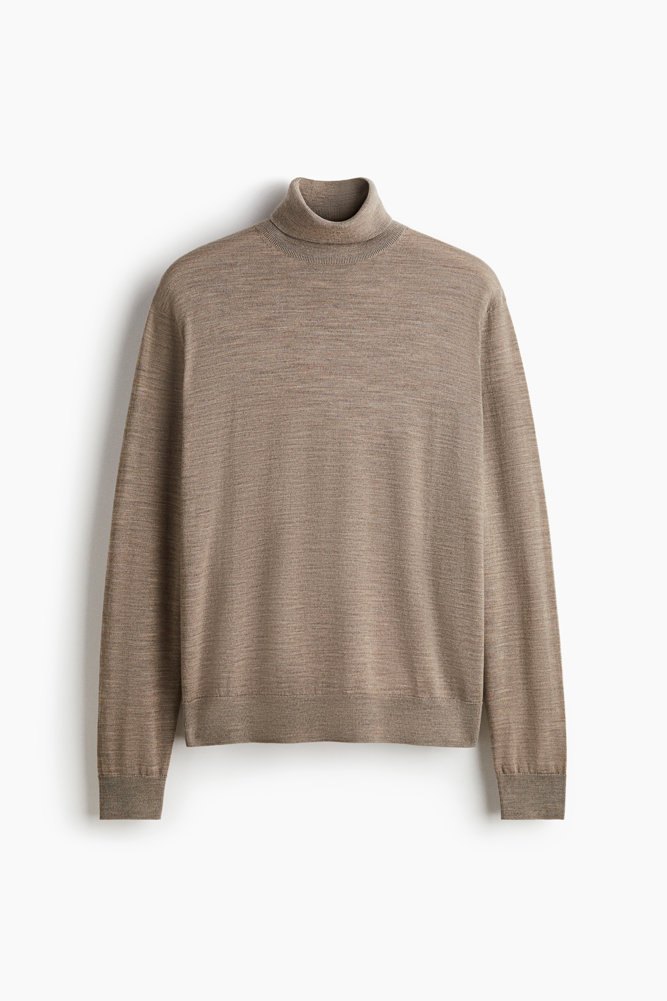 Regular Fit Wool jumper - Dark beige/Black