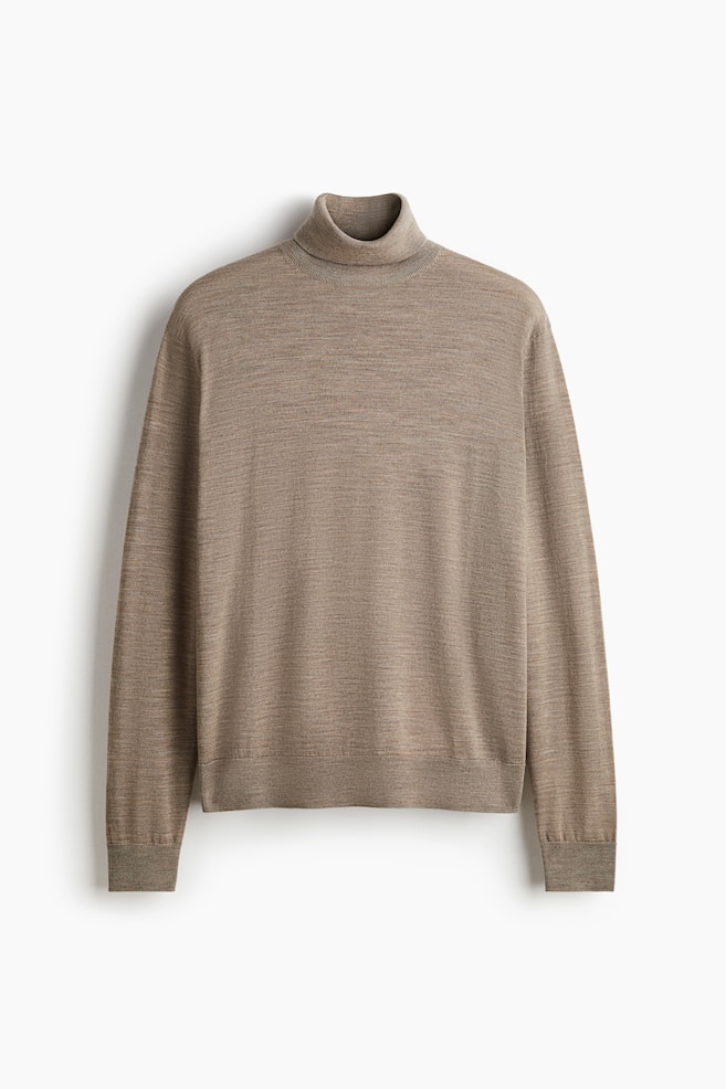 Pullover in lana Regular Fit - Beige scuro/Bordeaux - 1