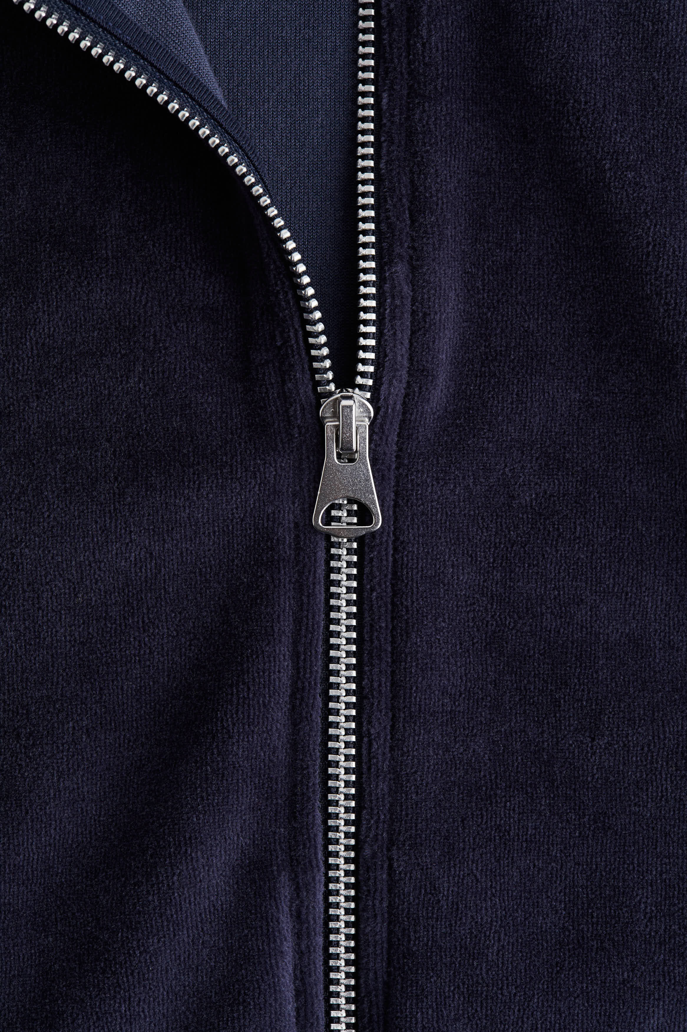 Velour zip-through jacket