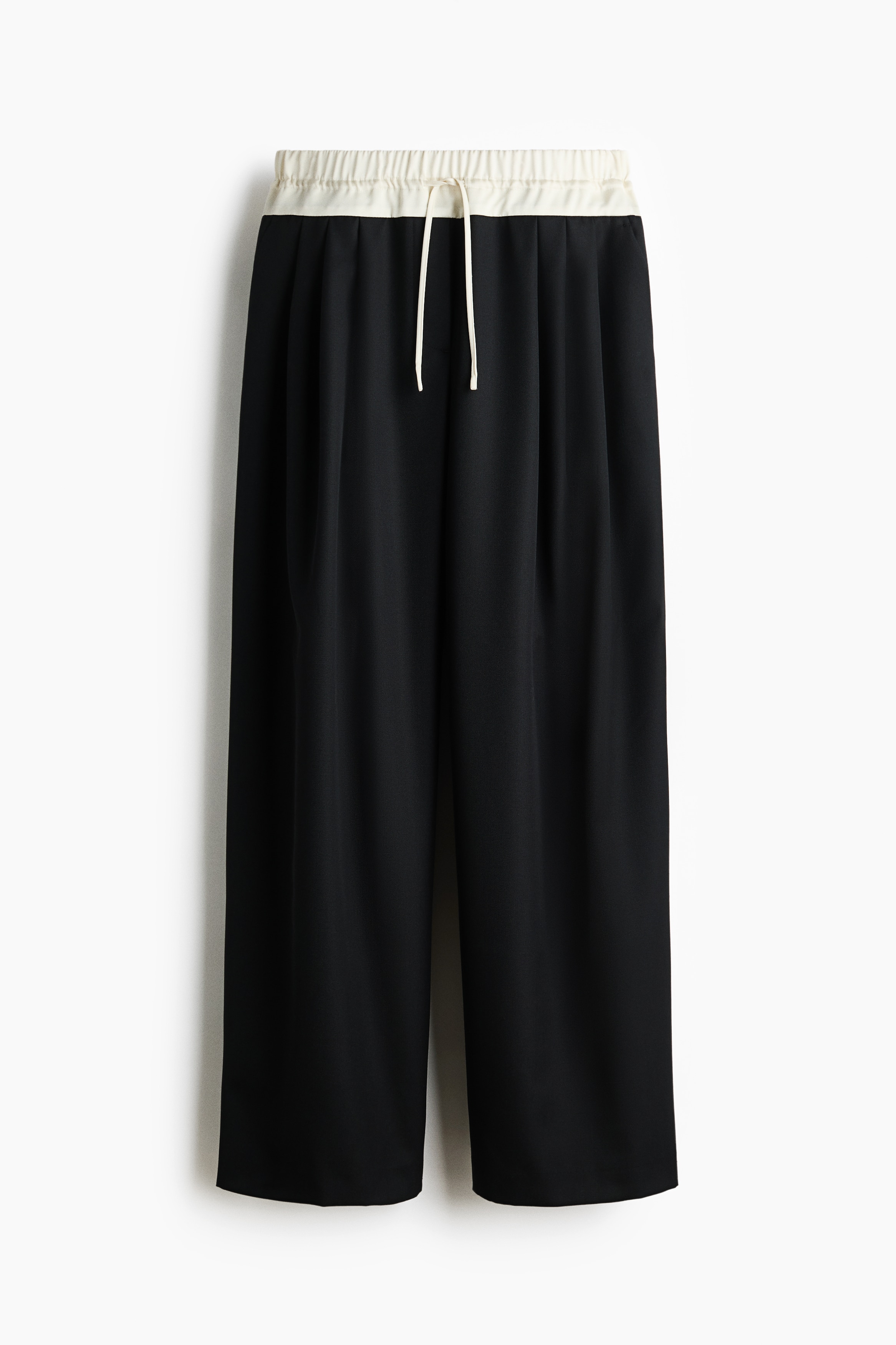 Wool-blend trousers - Black