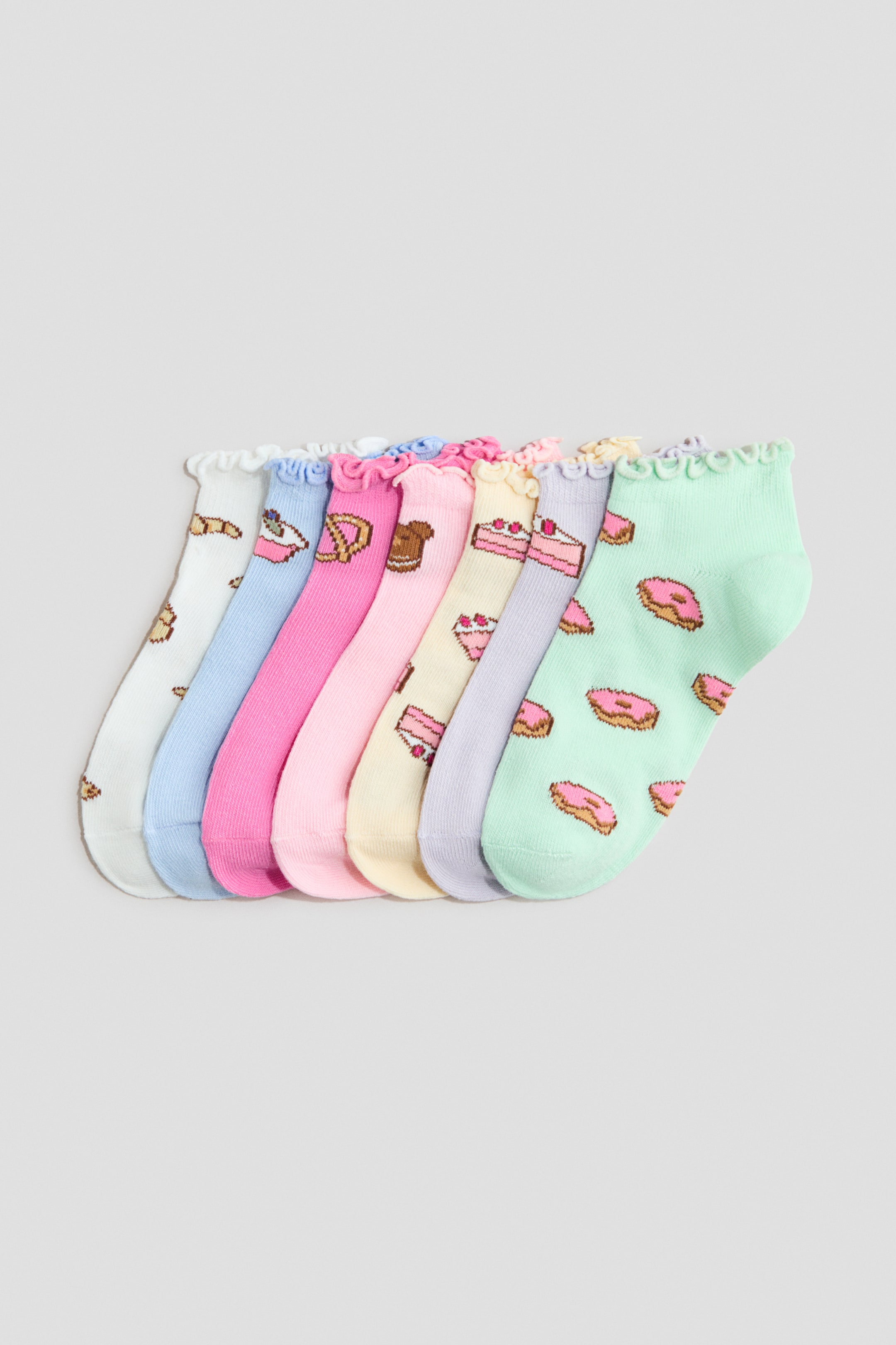 Agrandir l'image: Lot de 7 paires de chaussettes invisibles - Rose/donut - ENFANT | H&M FR 1