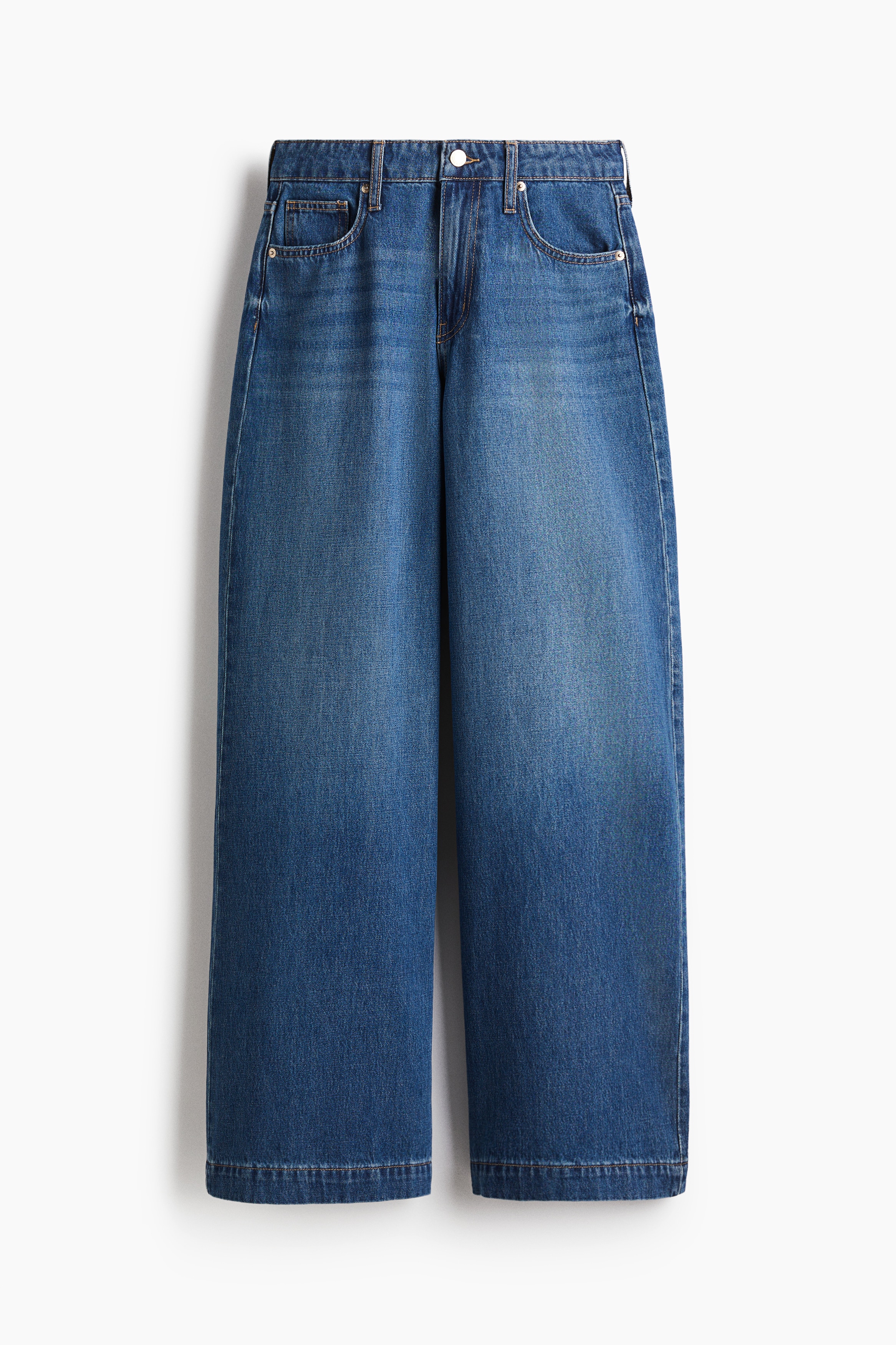 Wide High Jeans - Denimblå/Ljus denimblå