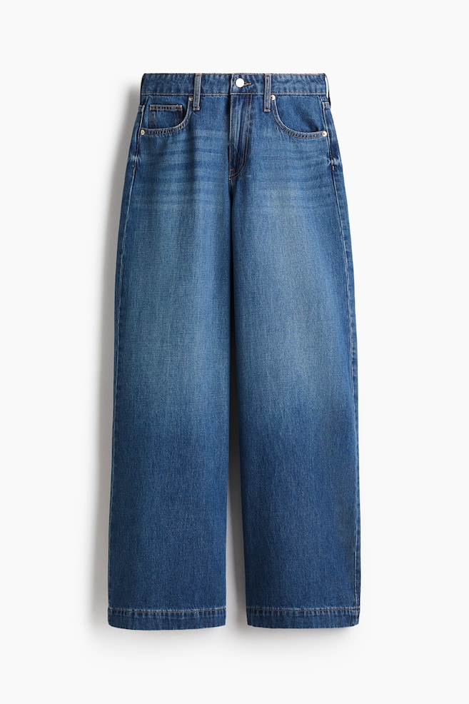 Wide High Jeans - Denim blue/Dark denim blue - 1