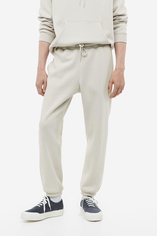 Relaxed Fit Sweatpants - Light greige/Black/Grey marl - 6