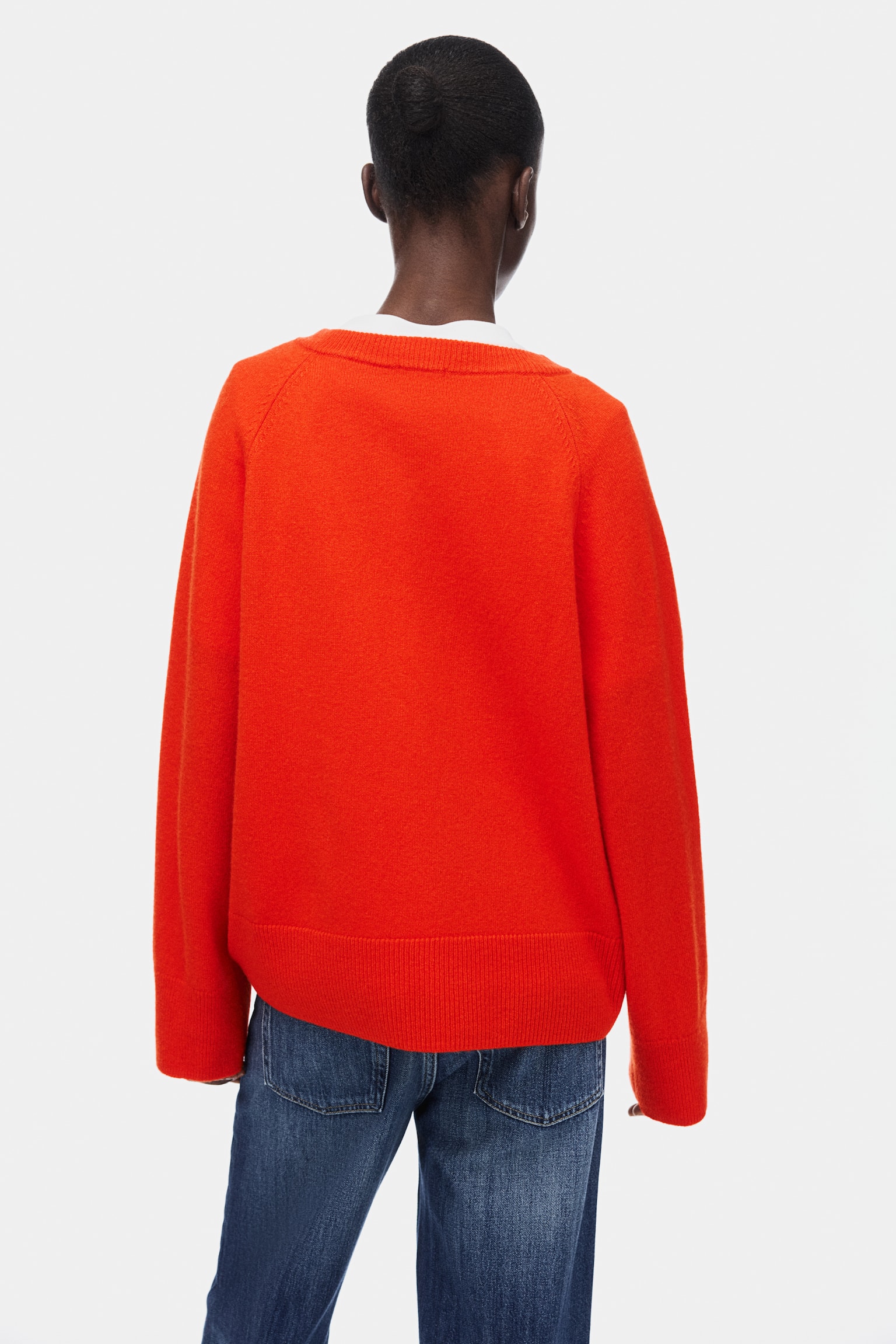 Oversized wool jumper - Bright red/Brown/Brown - 3