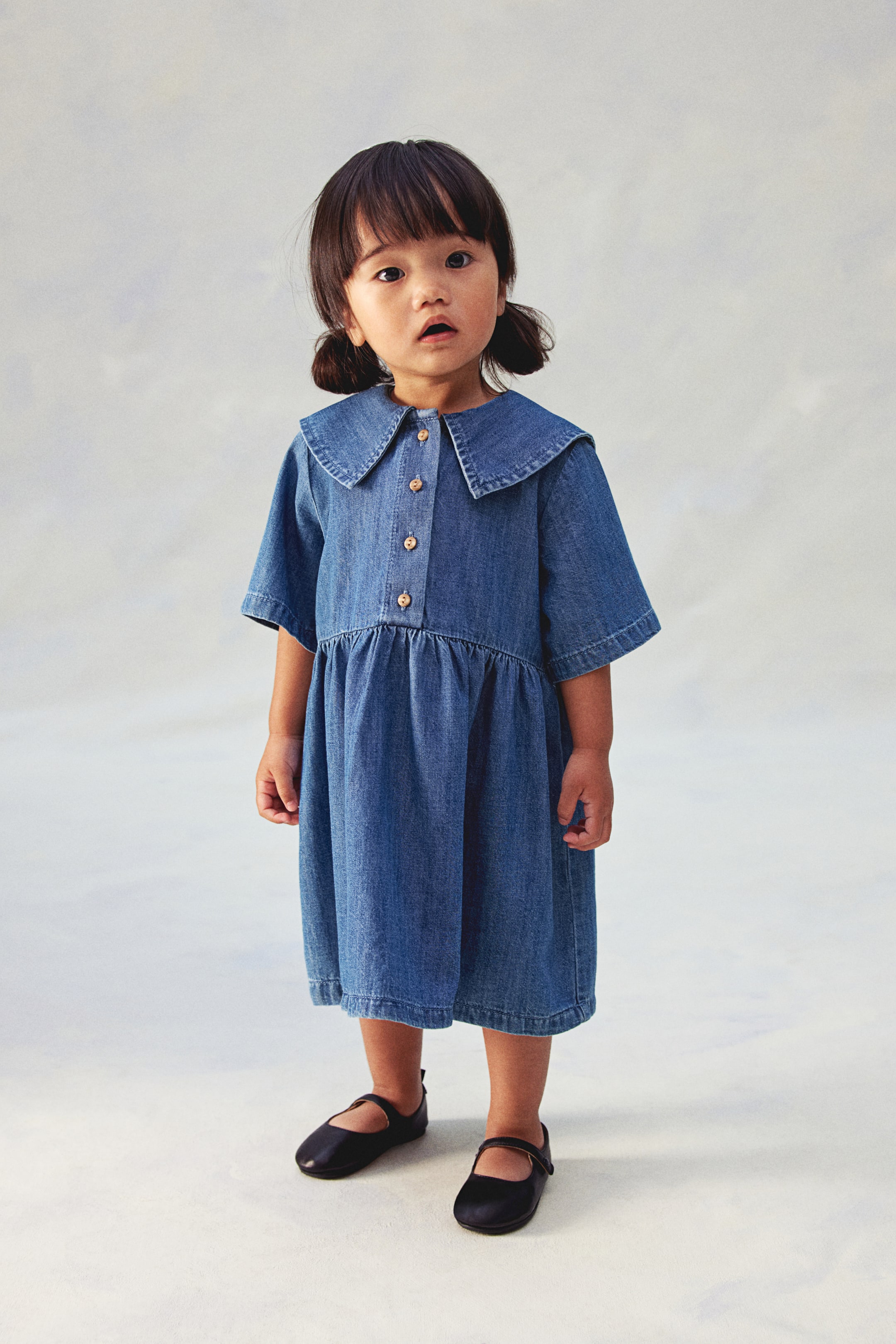 Cotton-blend Denim Dress