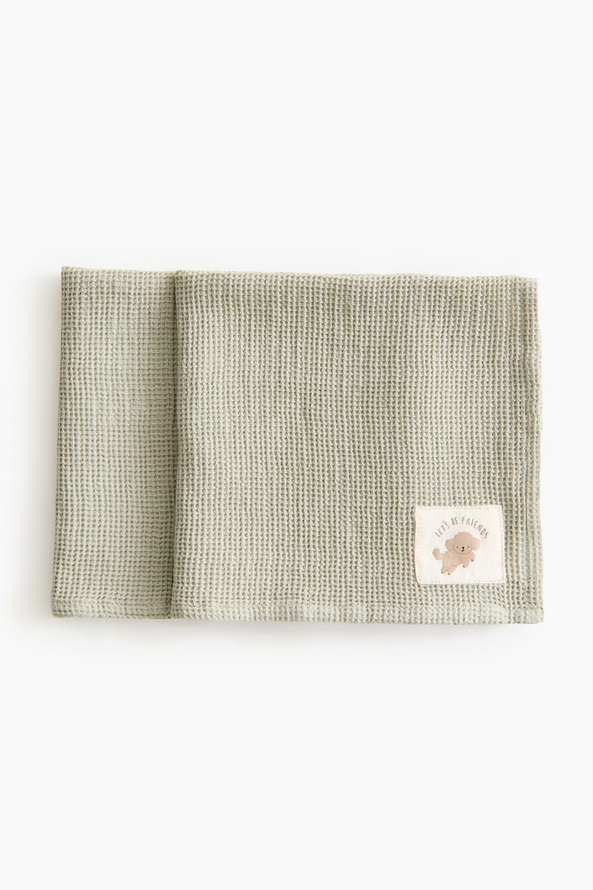 2-pack Paños en algodón gofrado - Verde tenue - 1