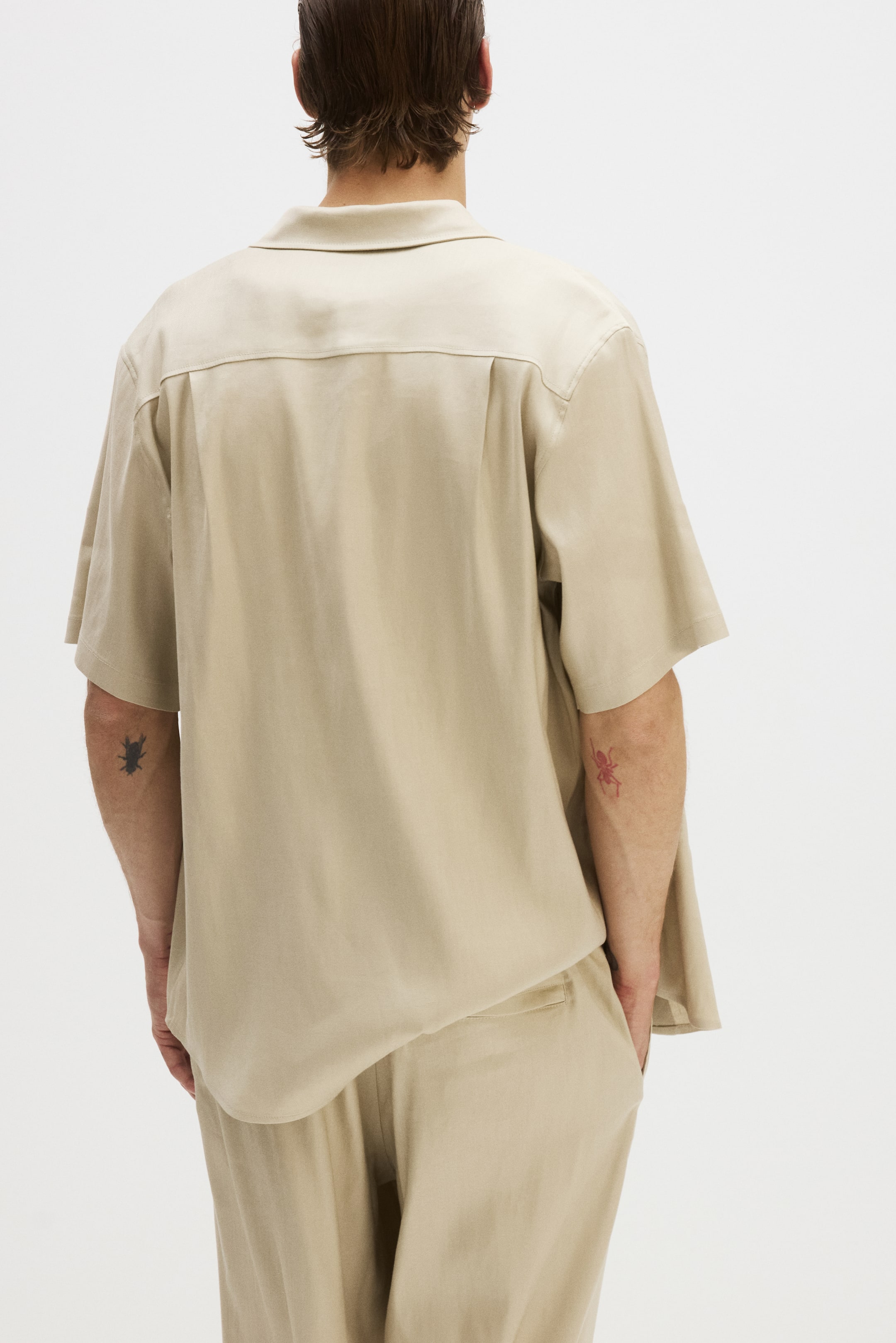 Мужские брюки H&M Easy-Care Loose-Fit Linen-Blend Pants — фото 4