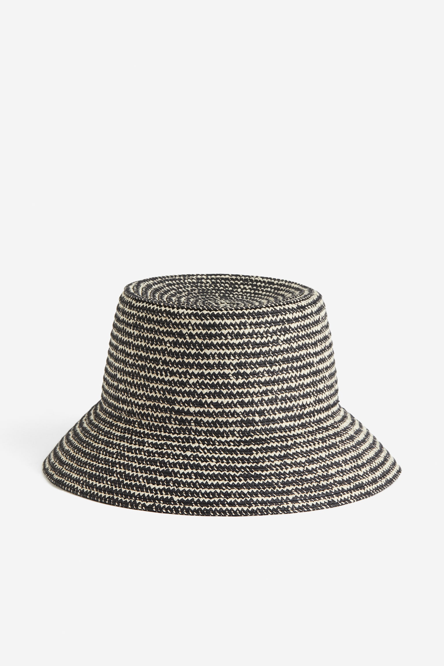 Straw bucket hat - Black marl - 3