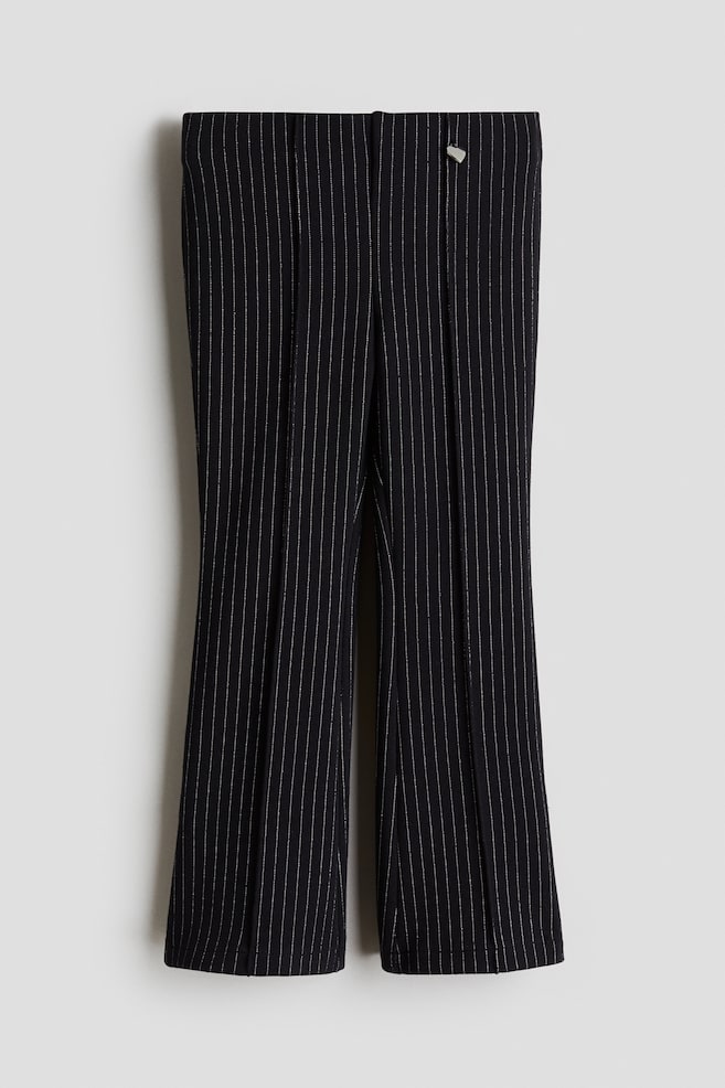 Flared Pants - Black/pinstriped/Gray melange/pinstriped - 1