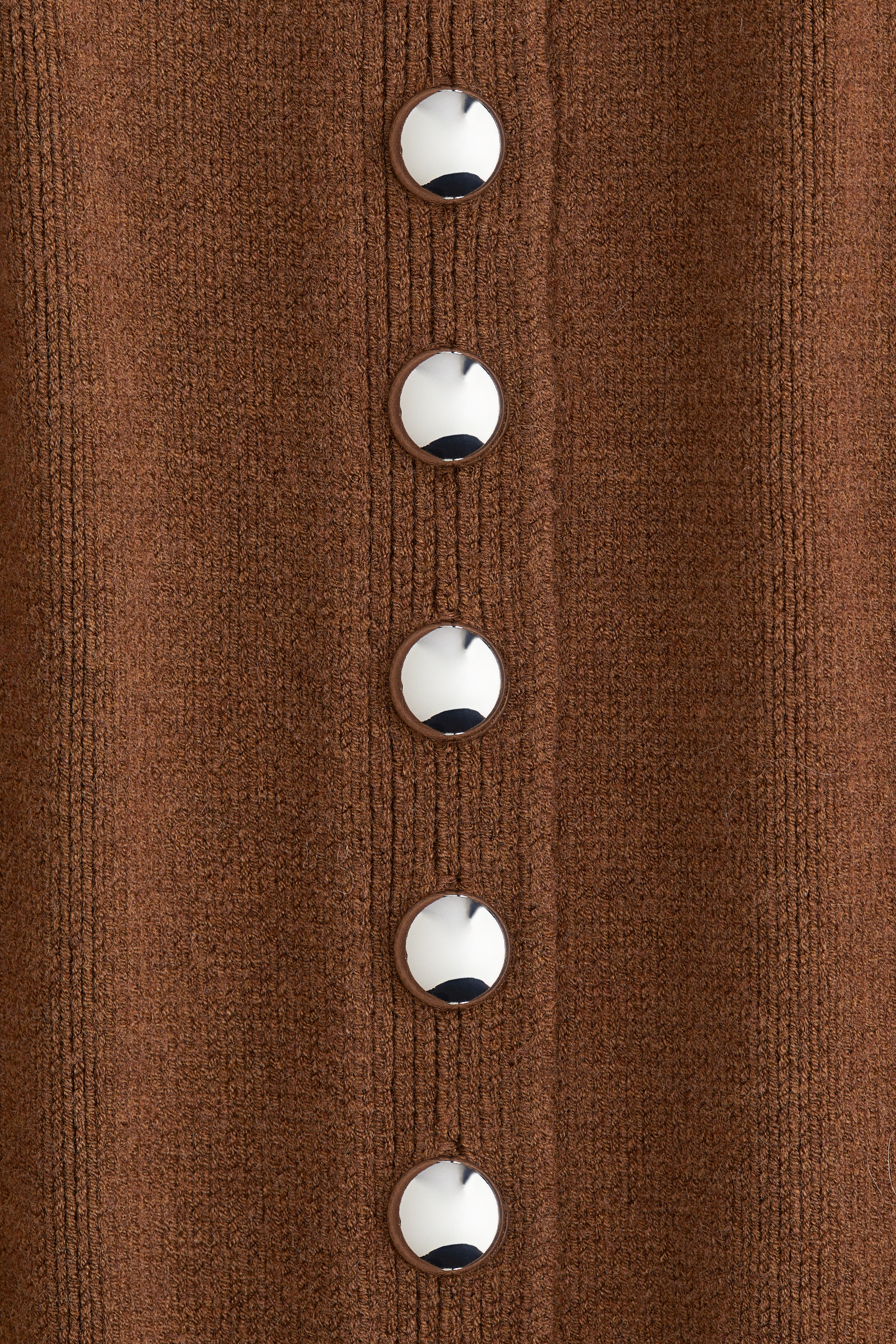 Knitted button-front dress